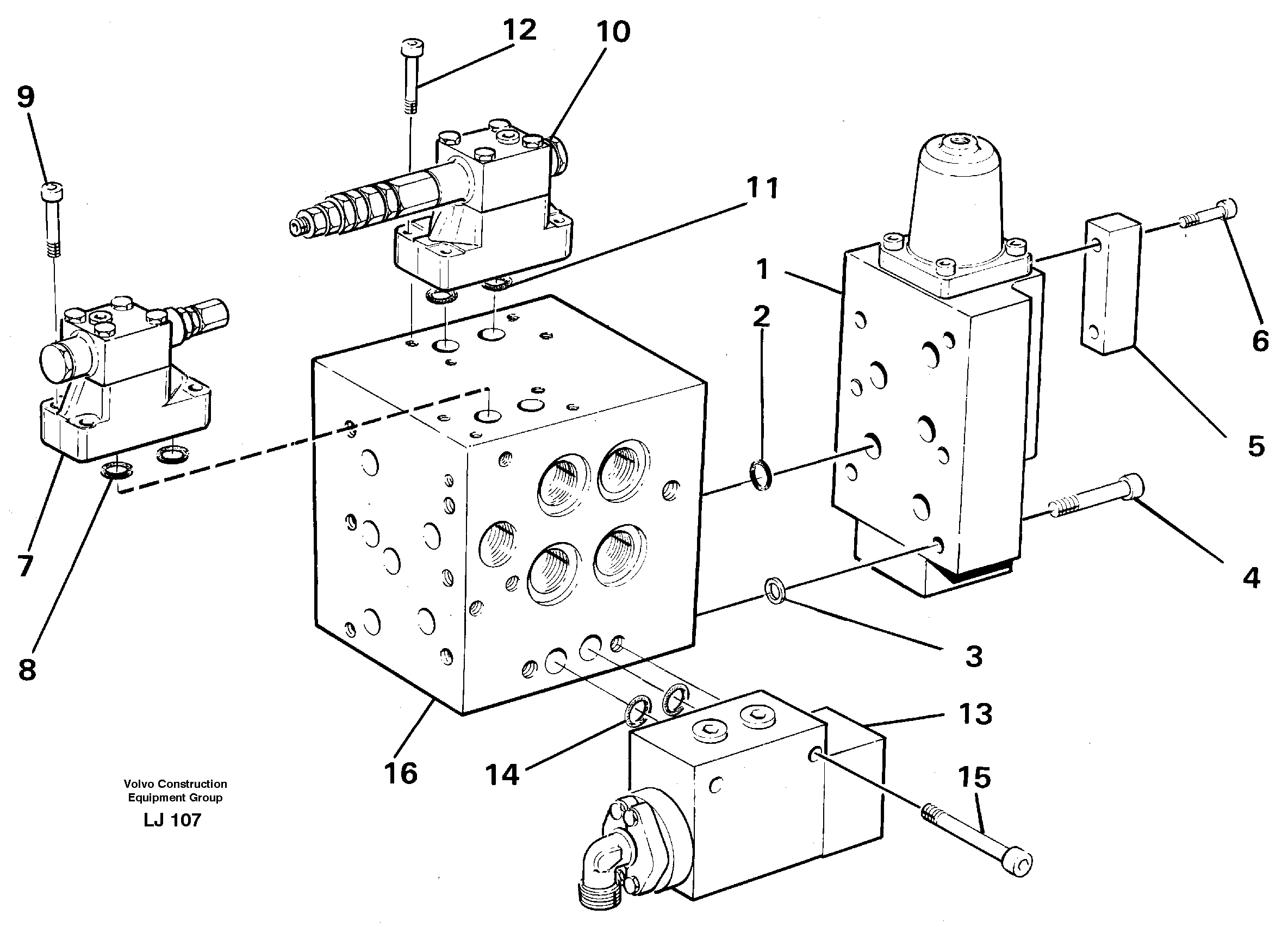 Slew valve assembly Valves — volvo parts diagram