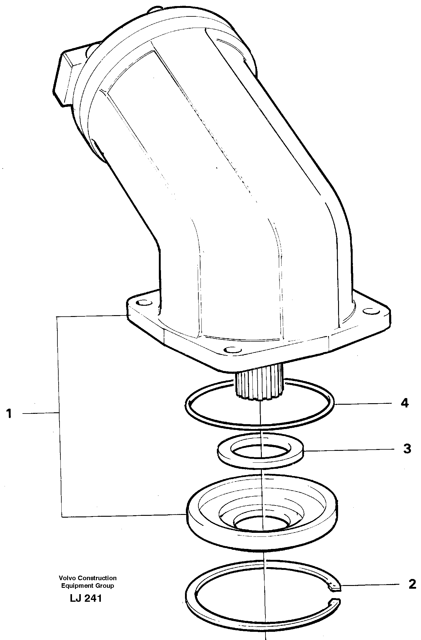 Hydraulic motor, slew gear box — volvo parts diagram