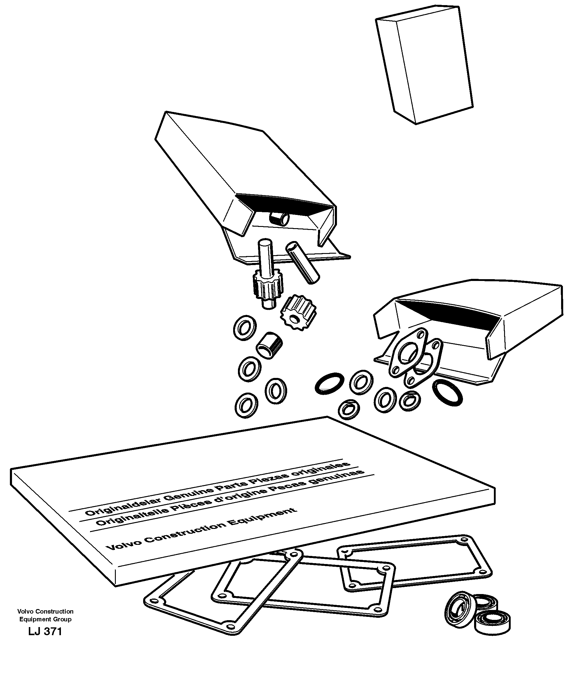 Repair kits for engine — volvo parts diagram