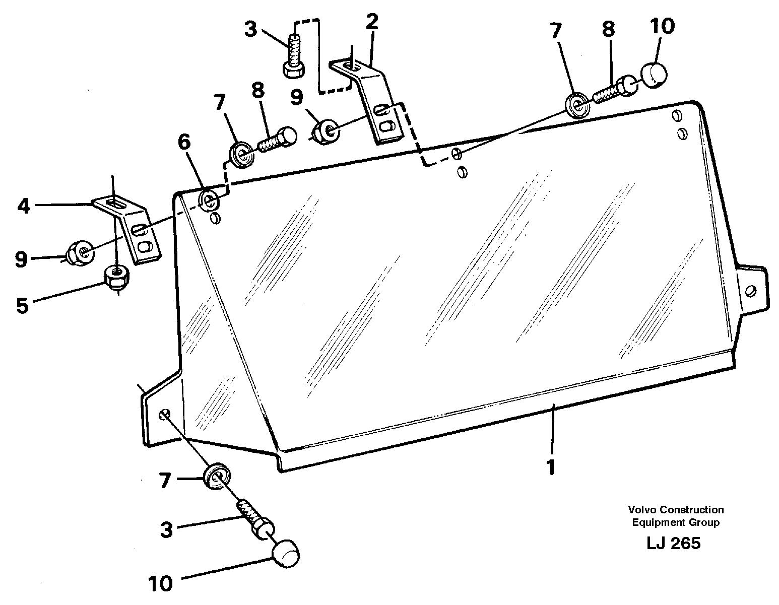 Sun visor Outer  14250635 — volvo parts diagram