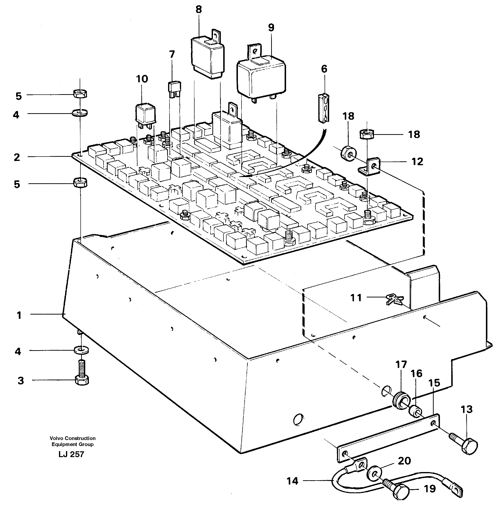 Electrical distribution box — volvo parts diagram