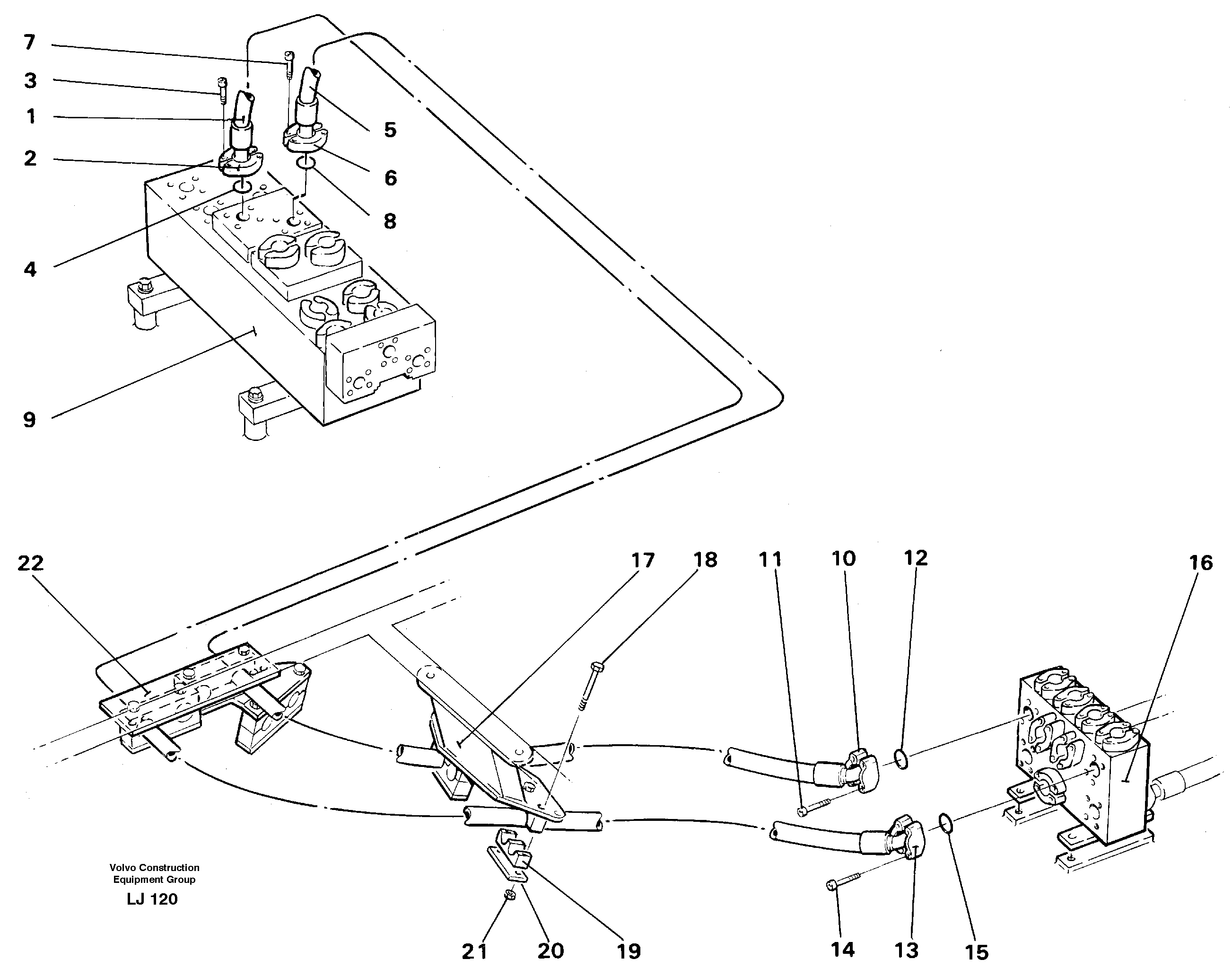 Hydraulic system Bucket — volvo parts diagram