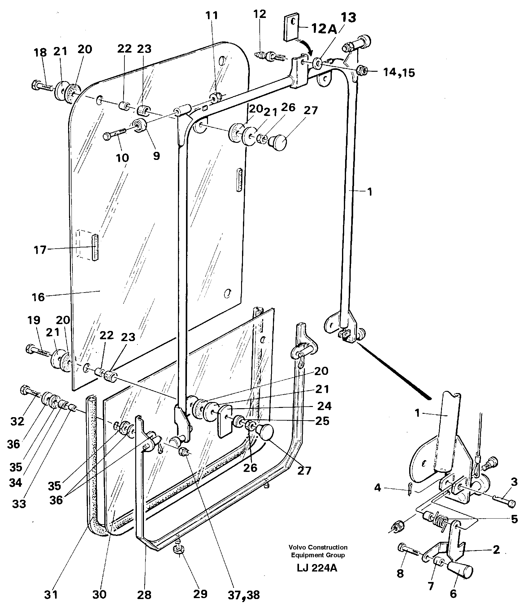 Front window — volvo parts diagram