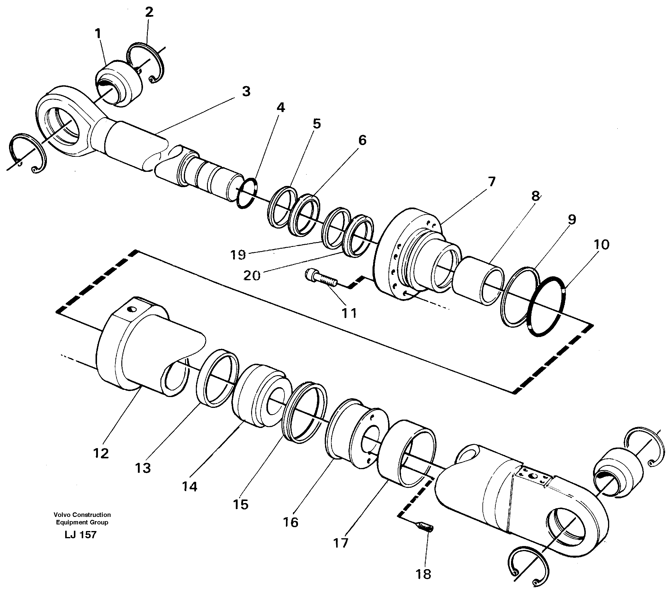 Knuckle cylinder — volvo parts diagram