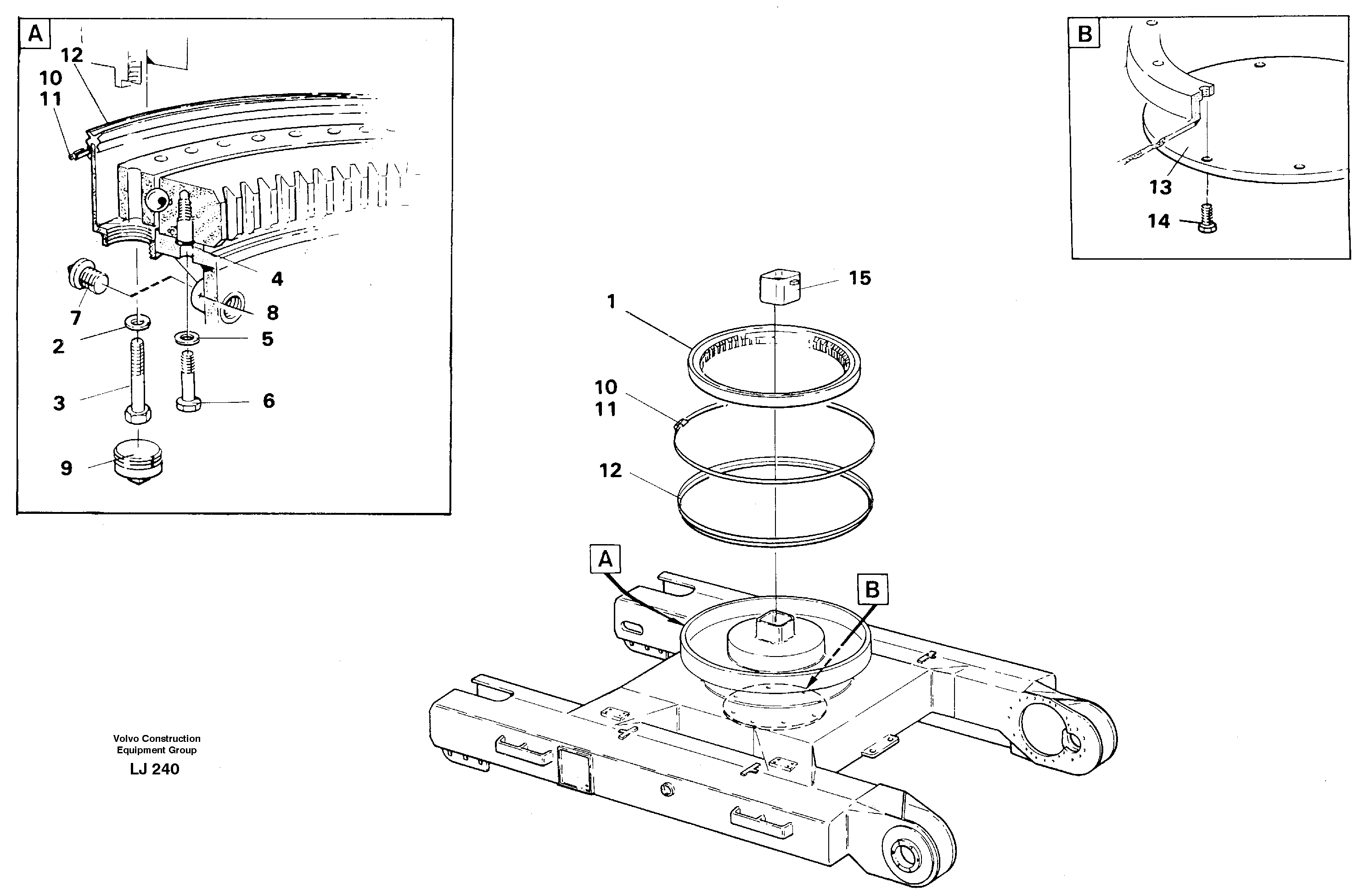 Slewing ring attachment — volvo parts diagram