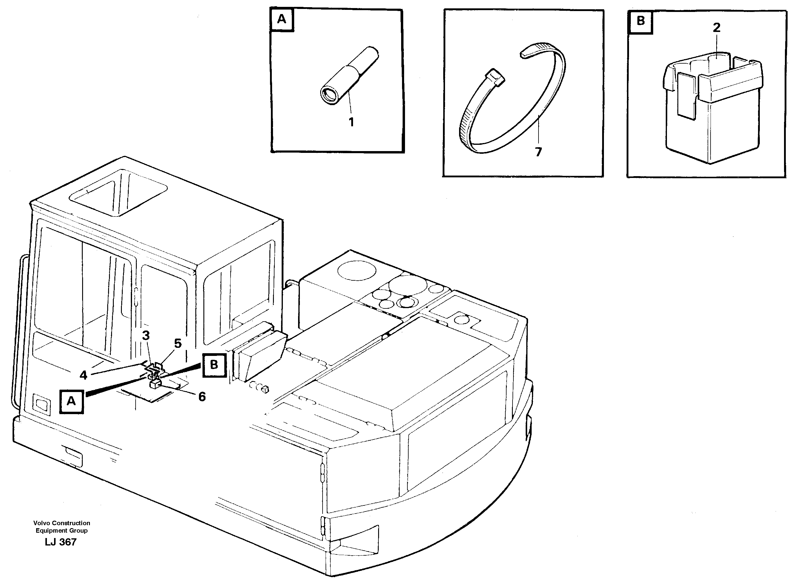 Electric installation for hydraulic hammer  14261292 — volvo parts diagram