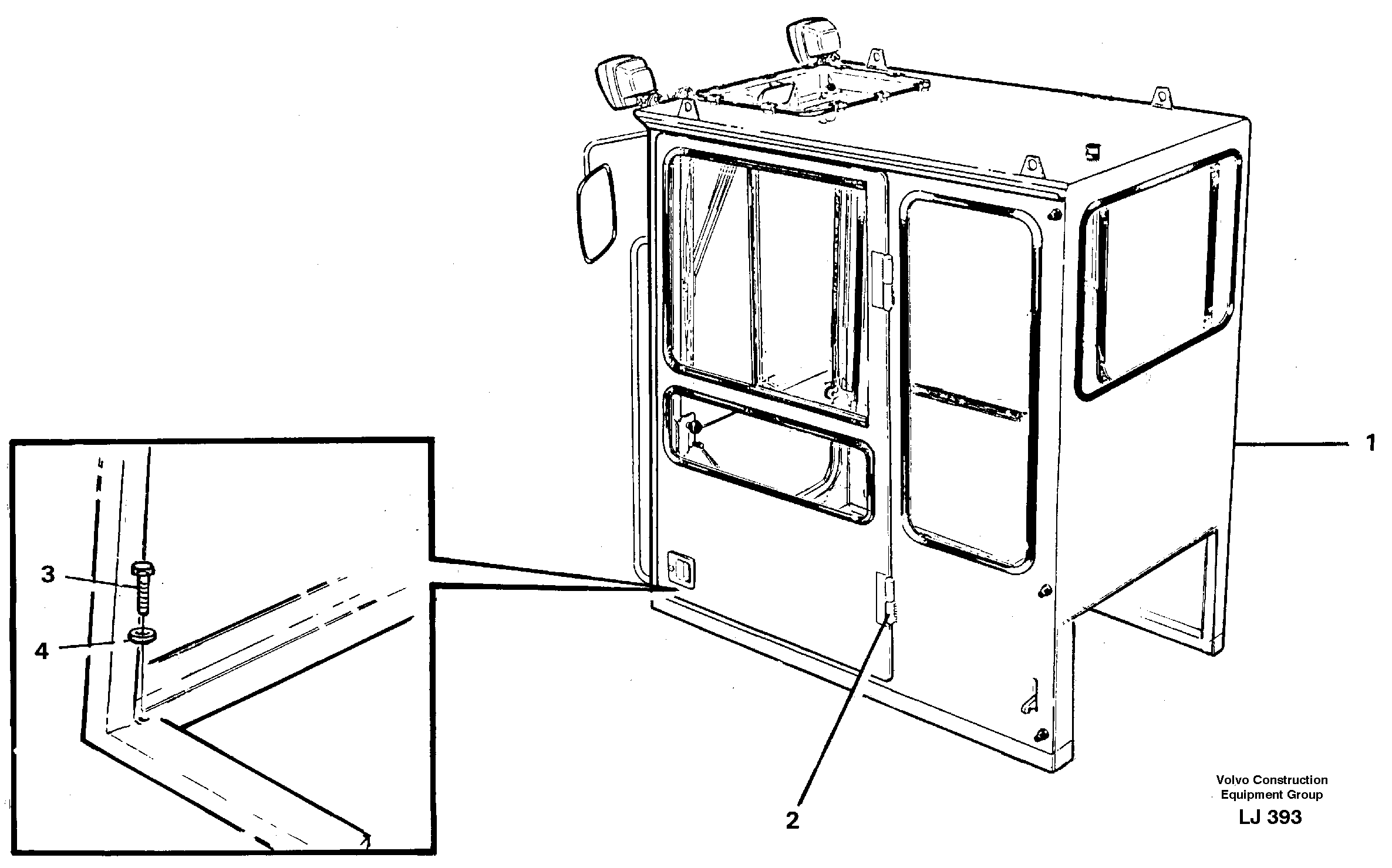 Operator's cab — volvo parts diagram