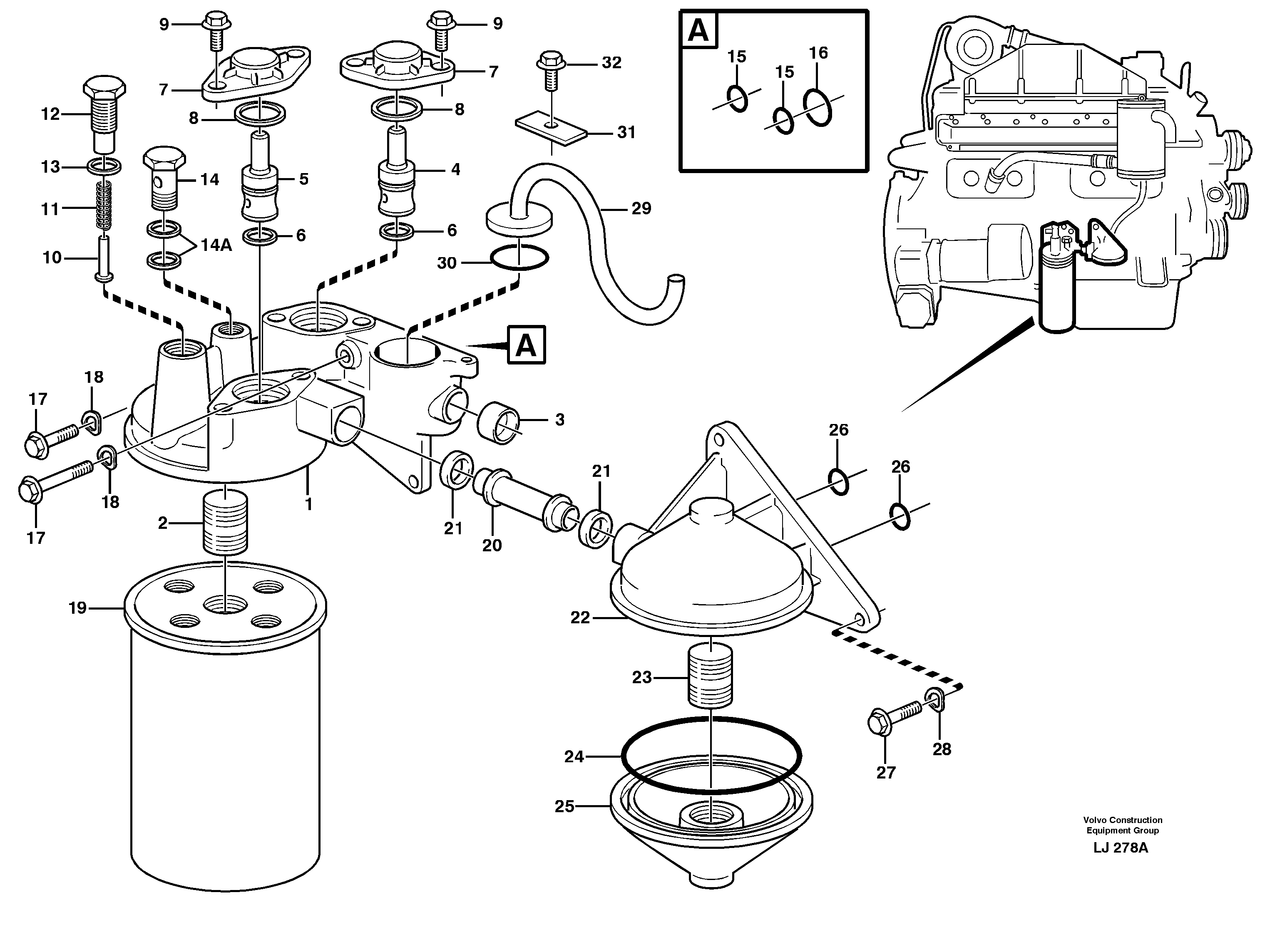 Oil filter — volvo parts diagram