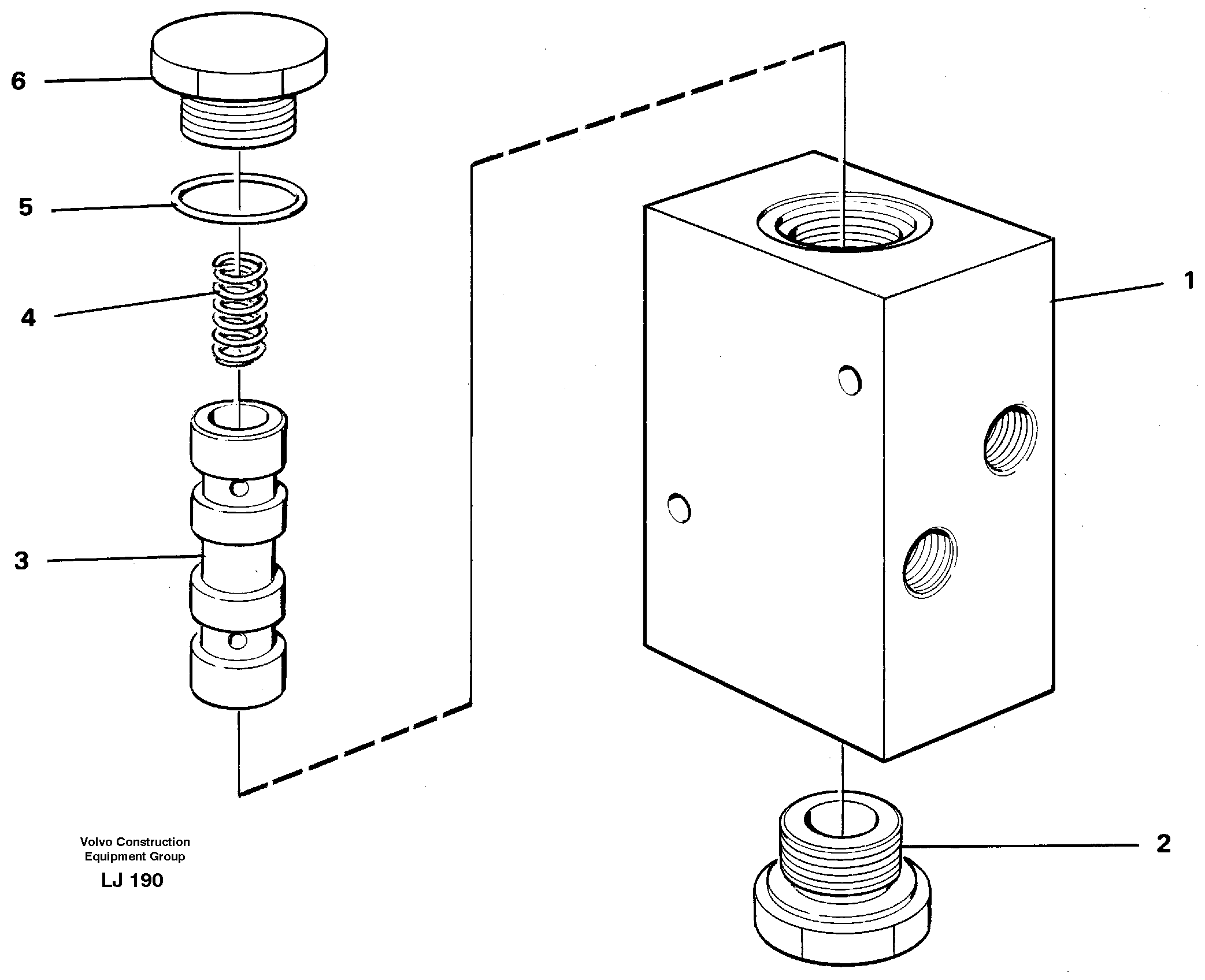 Valve, travel brake — volvo parts diagram
