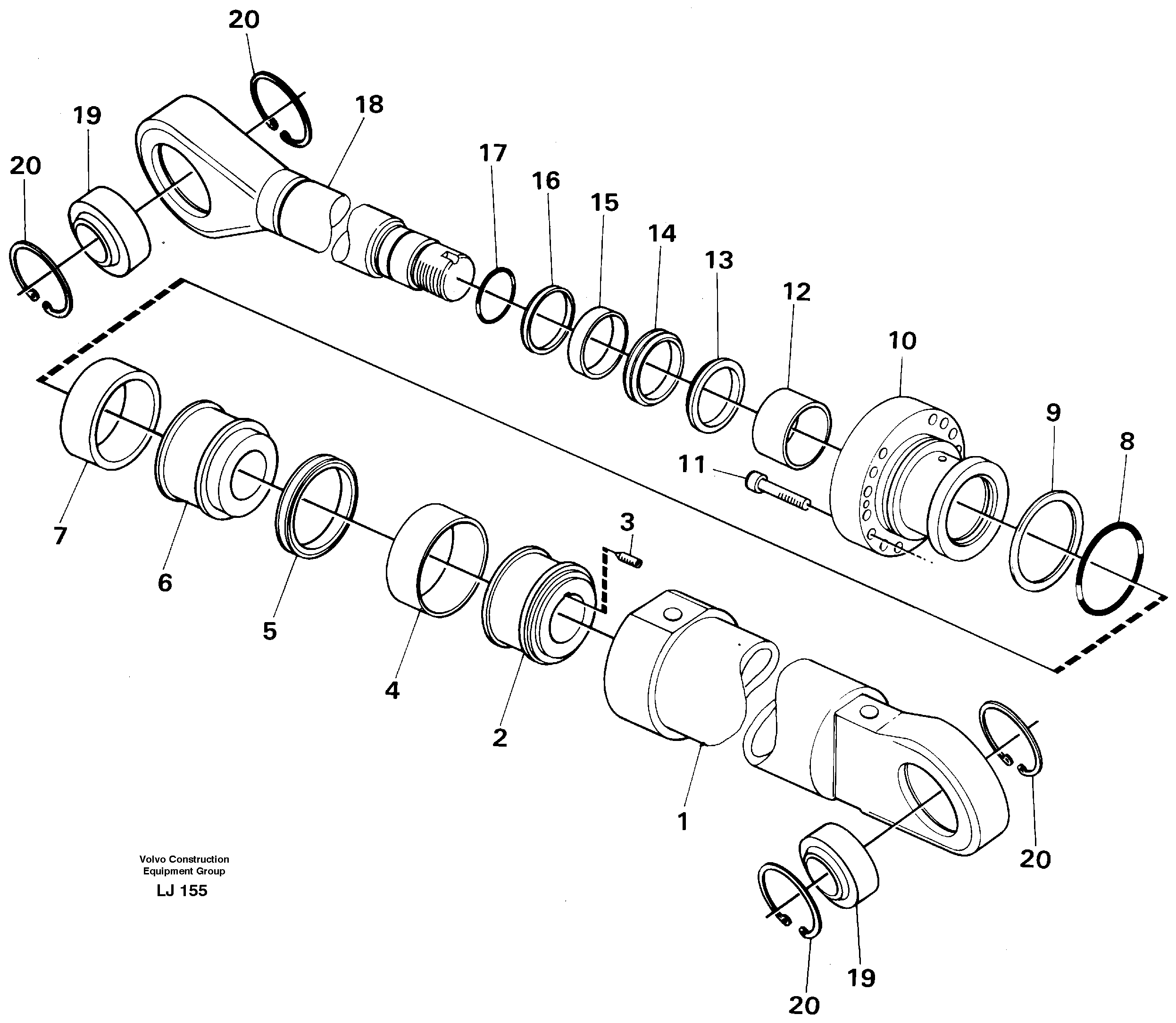 Boom cylinder — volvo parts diagram