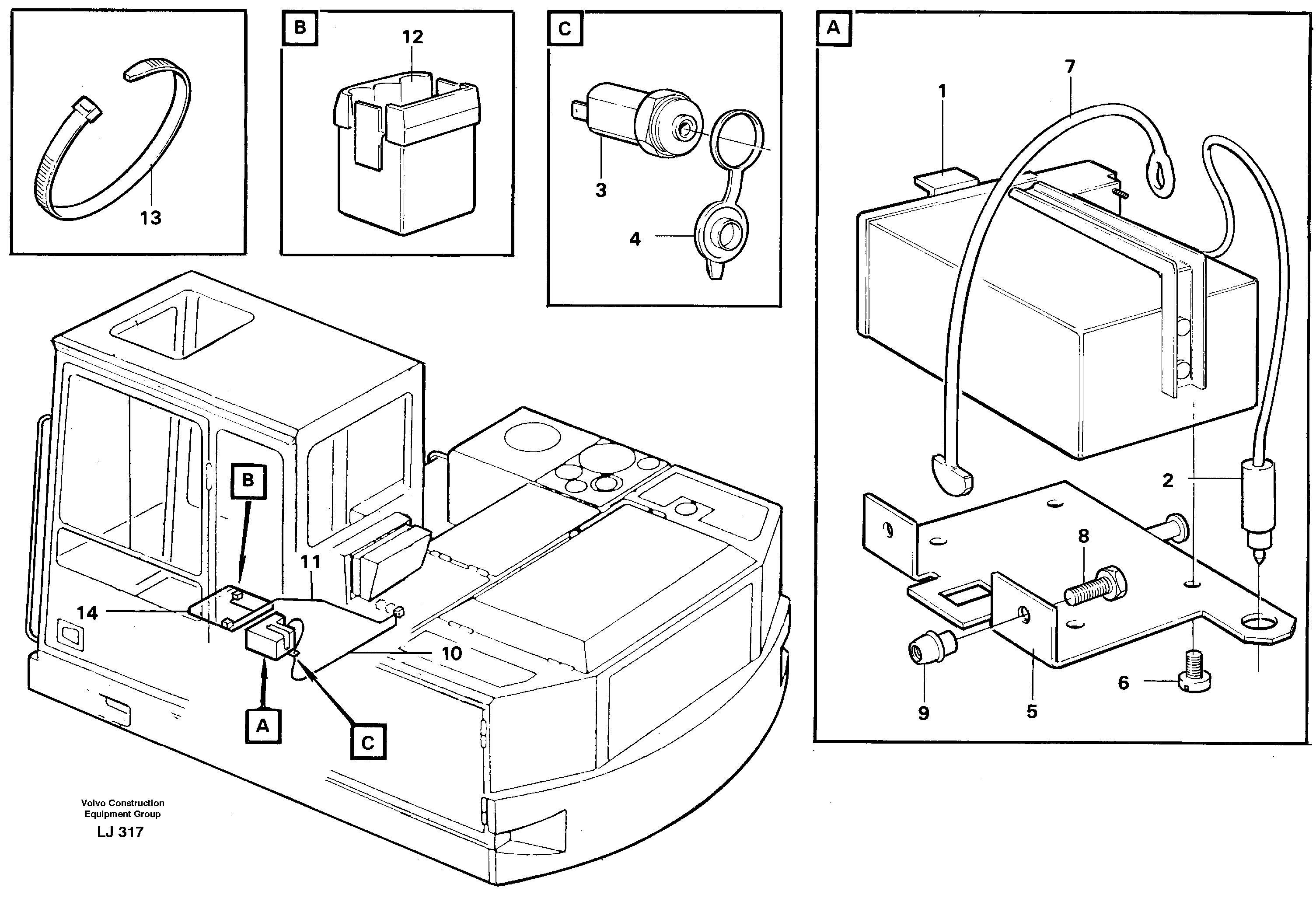 Lunch box heater  14254176 — volvo parts diagram
