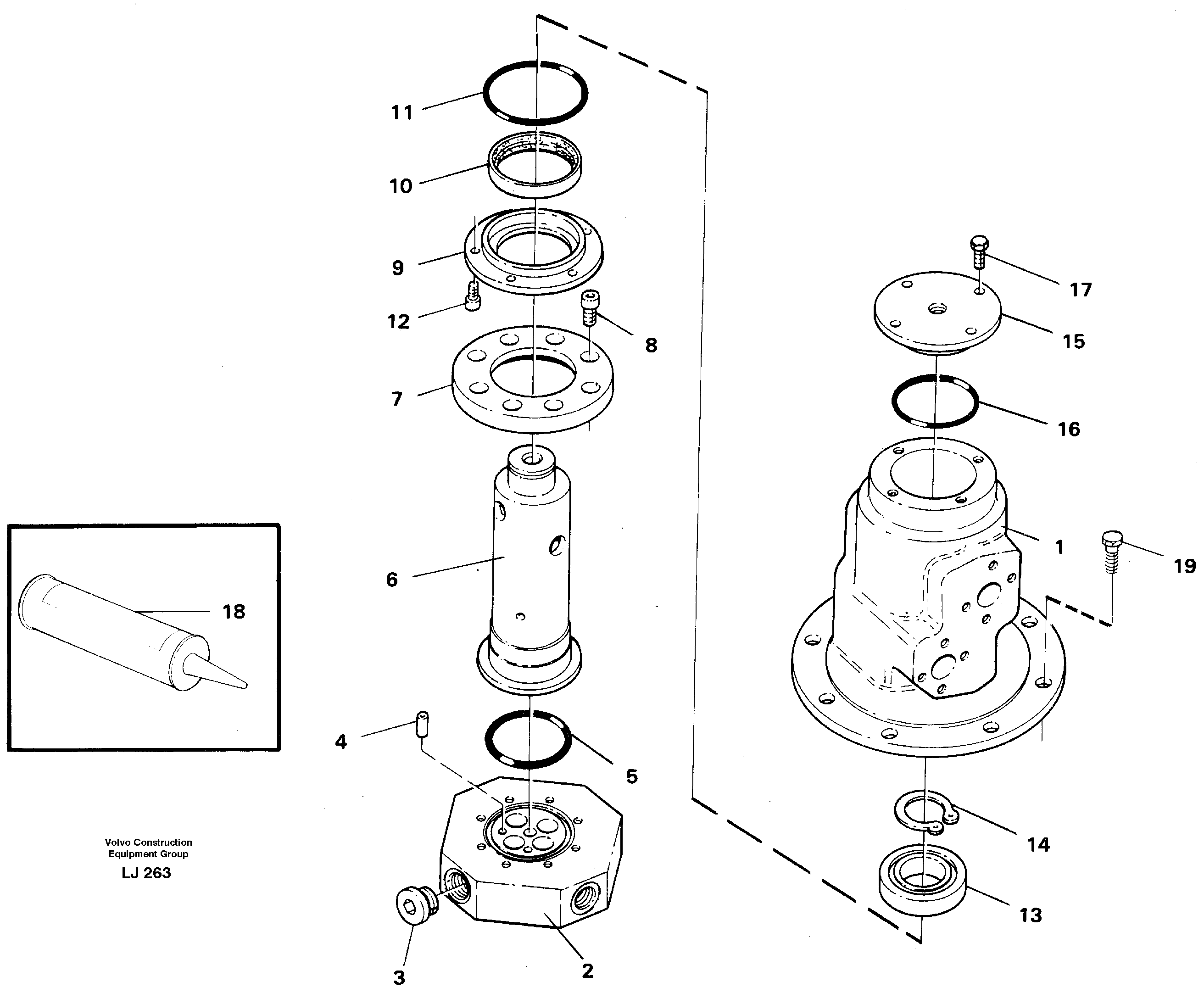 Turning joint — volvo parts diagram