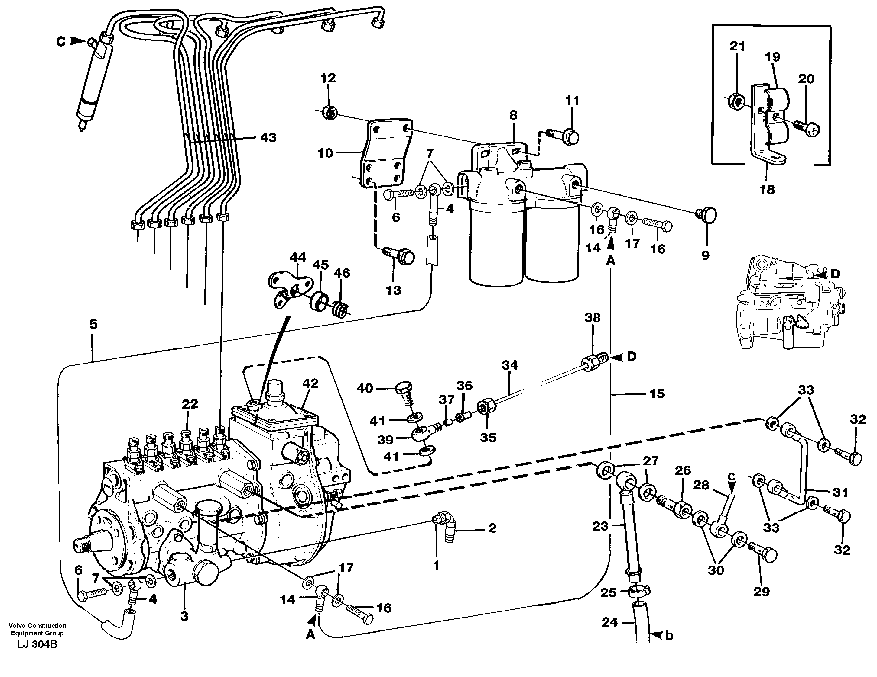 Fuel system — volvo parts diagram