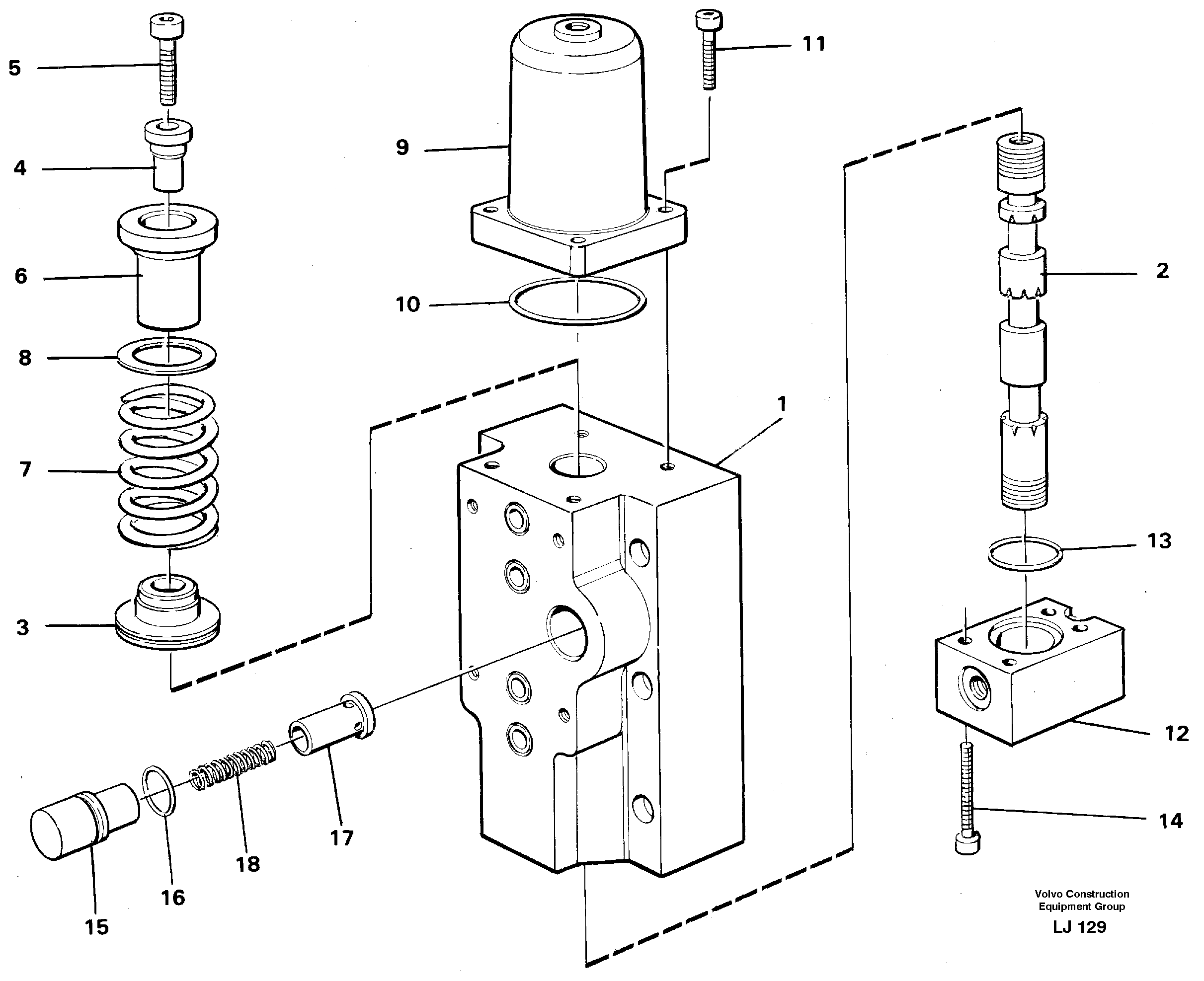 Four-way valves, Secondary — volvo parts diagram