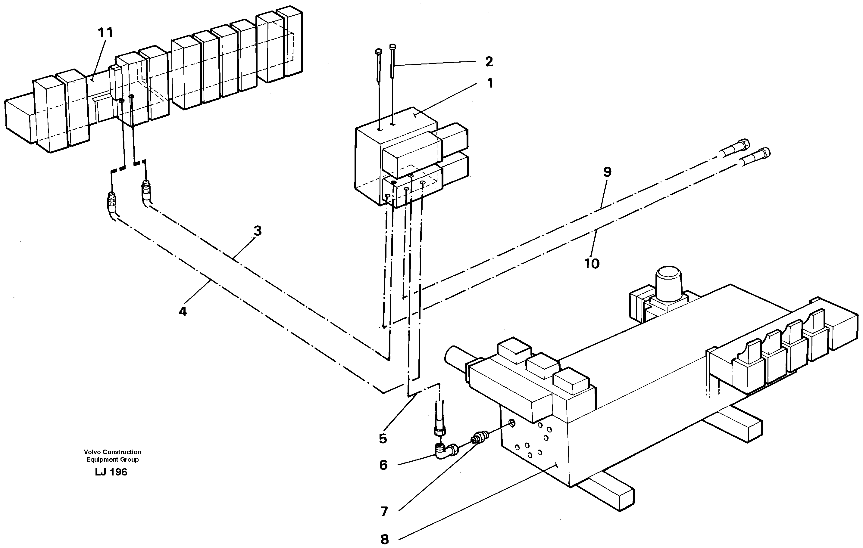Hydr. quick fit equipm. on super structure  14246054 — volvo parts diagram