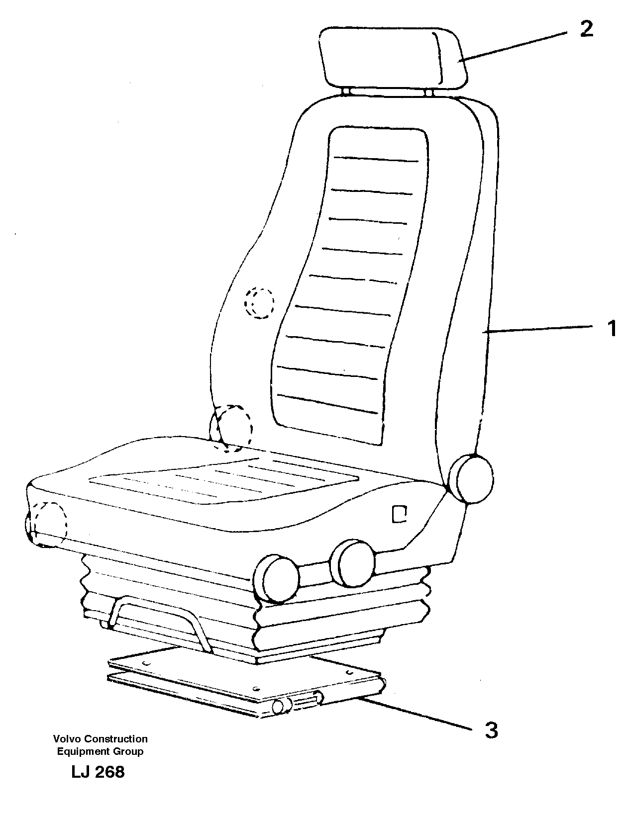 Operator seat Viking — volvo parts diagram