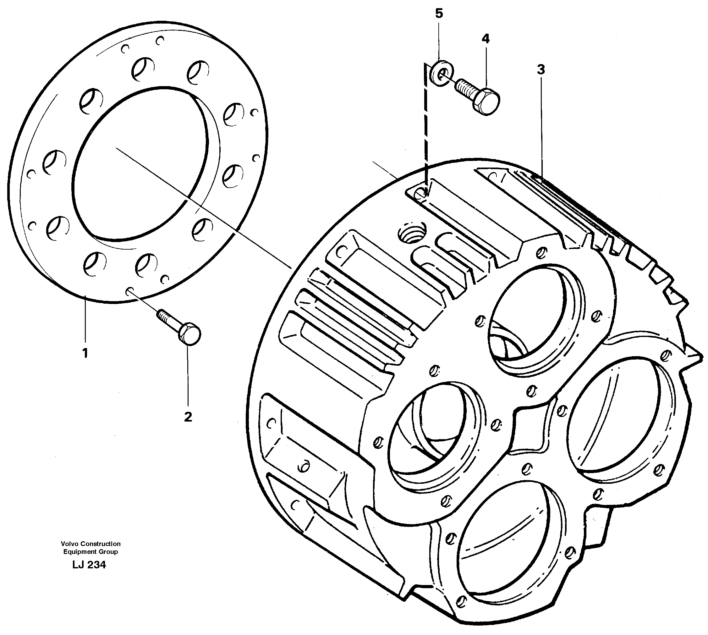 Assembly pump gear box — volvo parts diagram