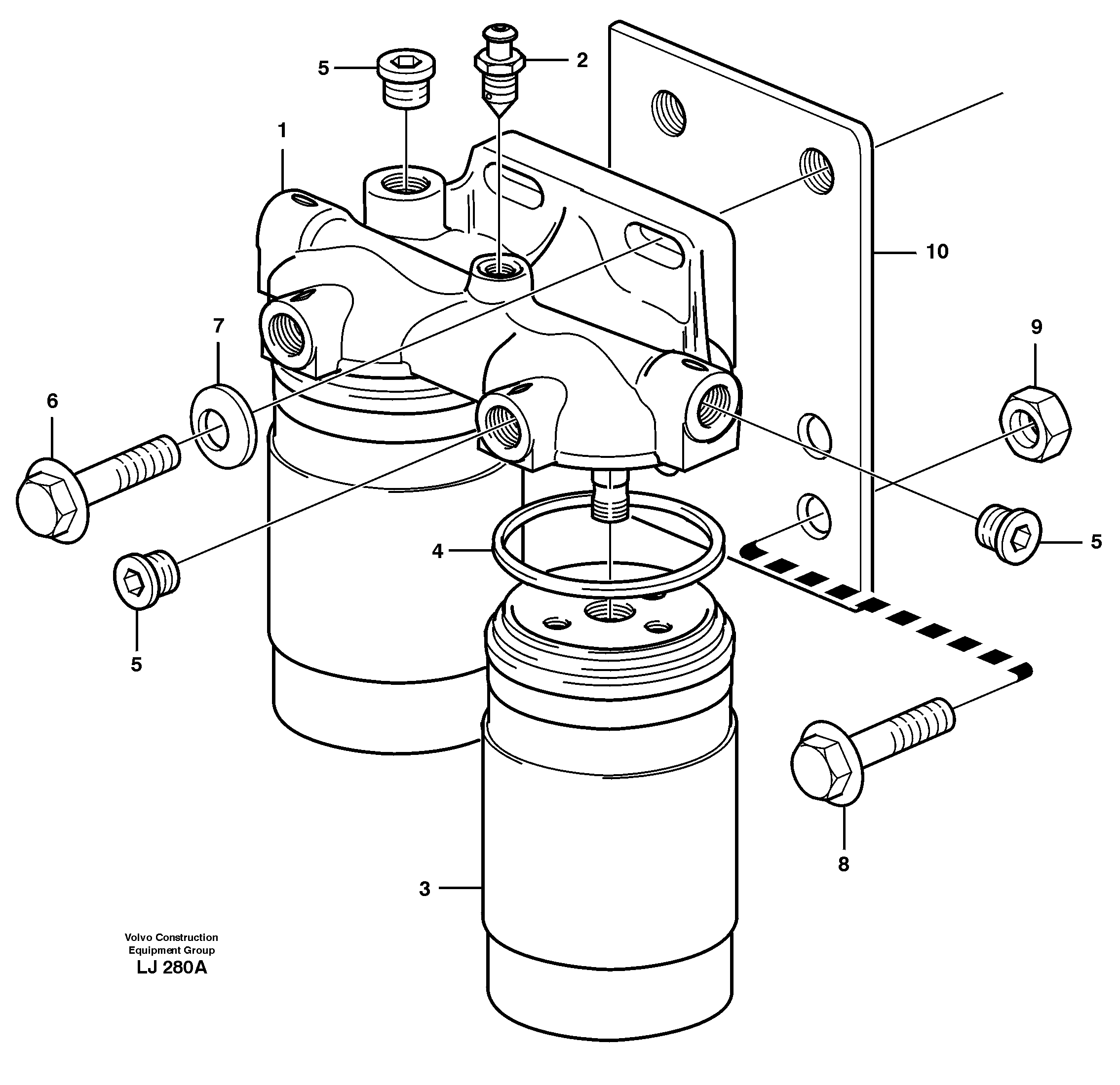 Fuel filter — volvo parts diagram
