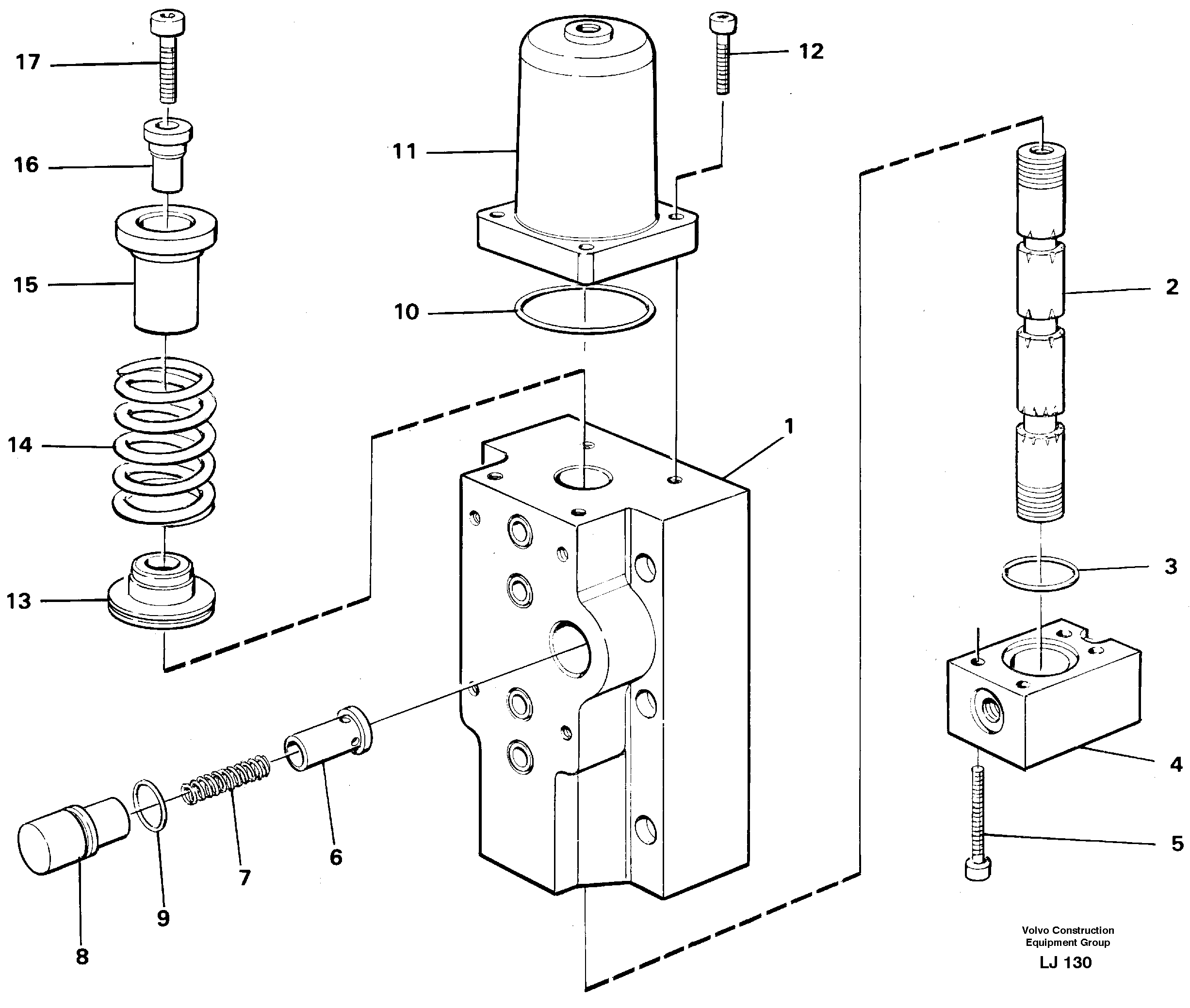 Four-way valve Primary — volvo parts diagram