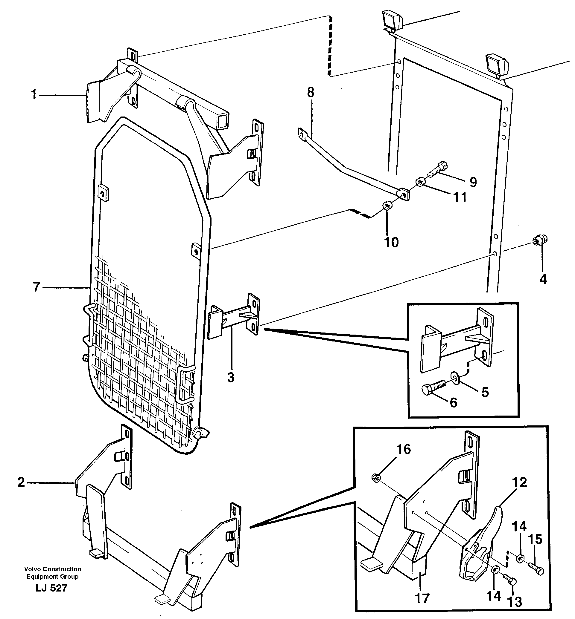 Windscreen protection  14259352 14262775 — volvo parts diagram