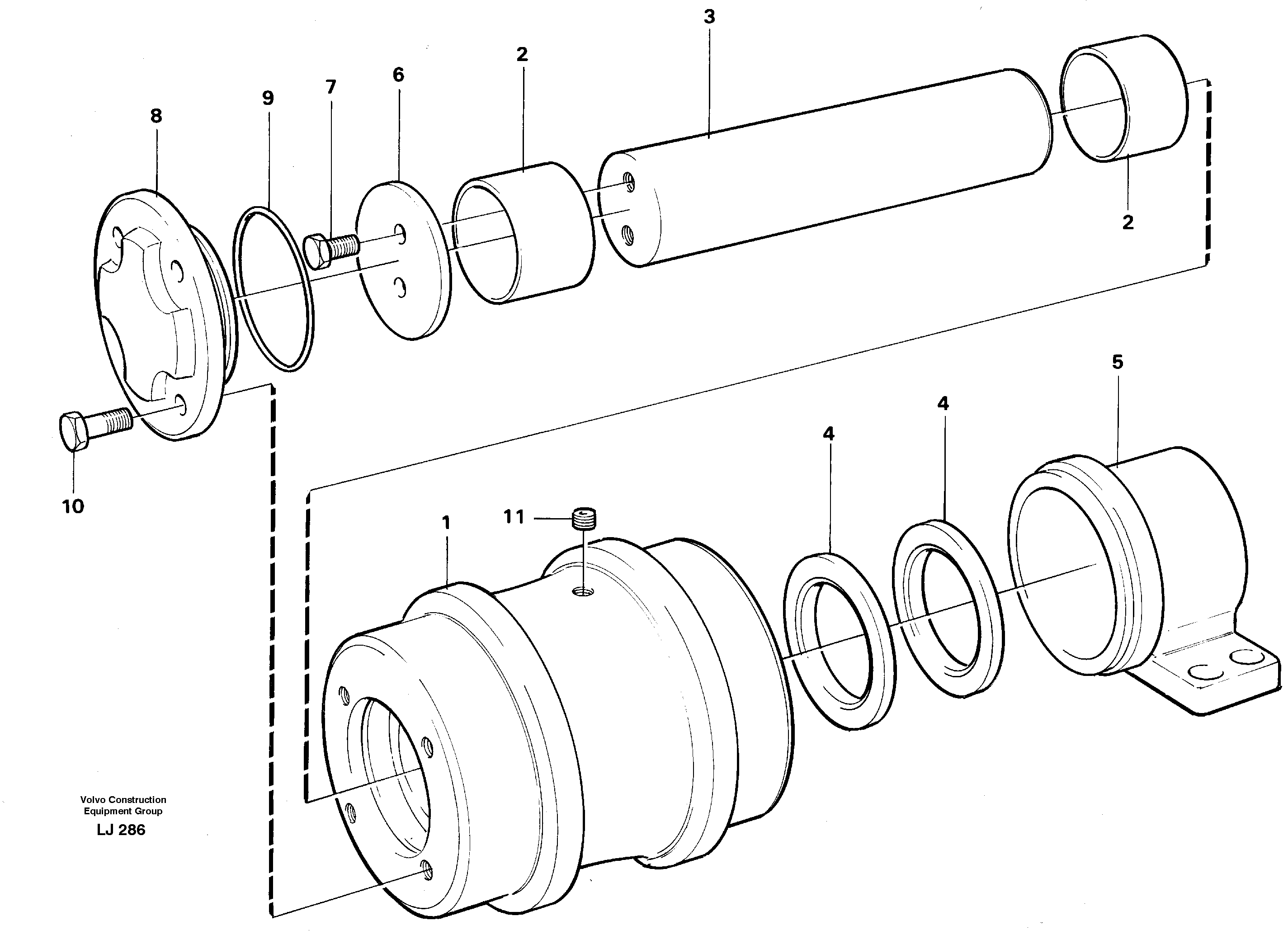 Top roller  14261274 — volvo parts diagram