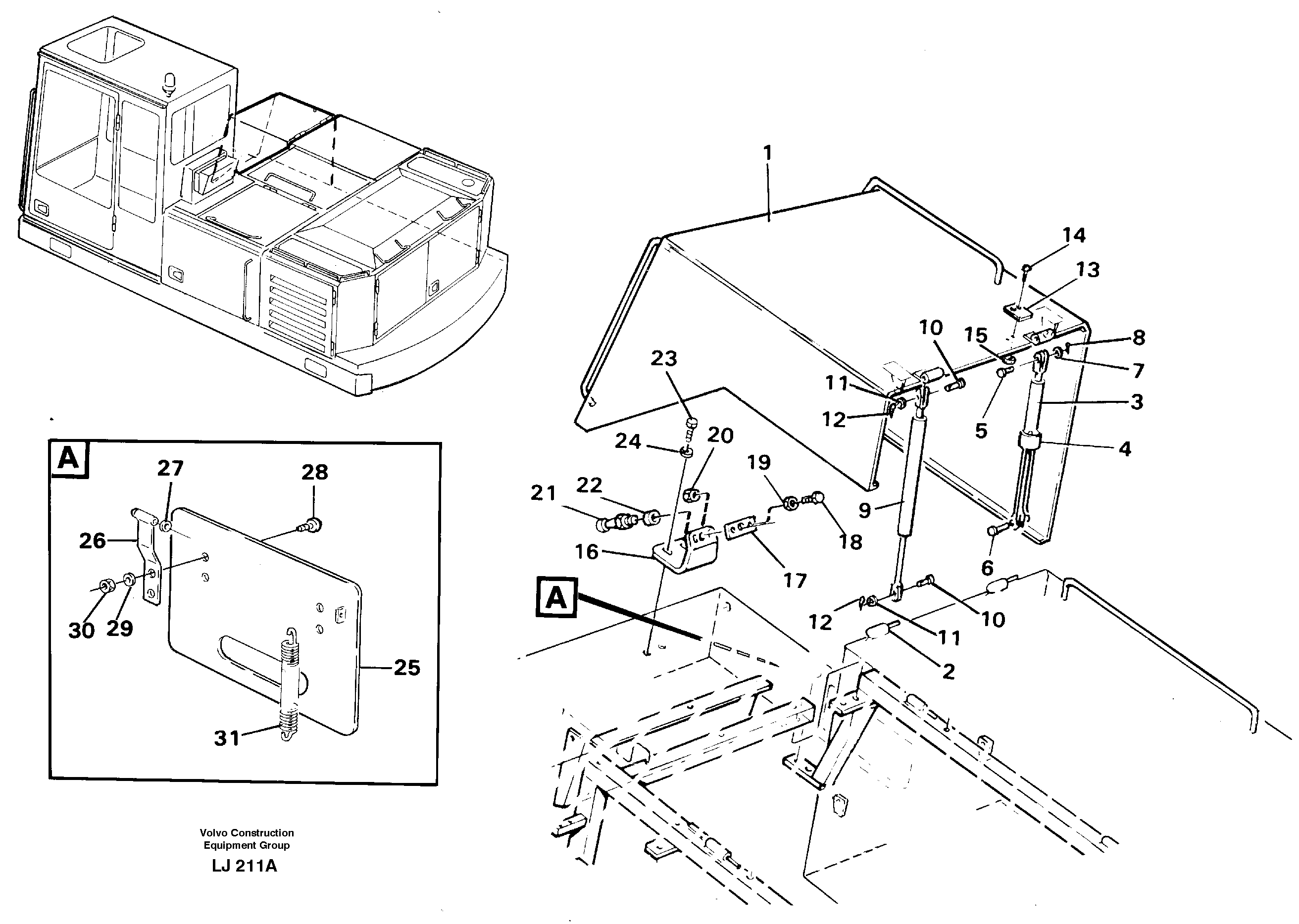 Hatch Front — volvo parts diagram