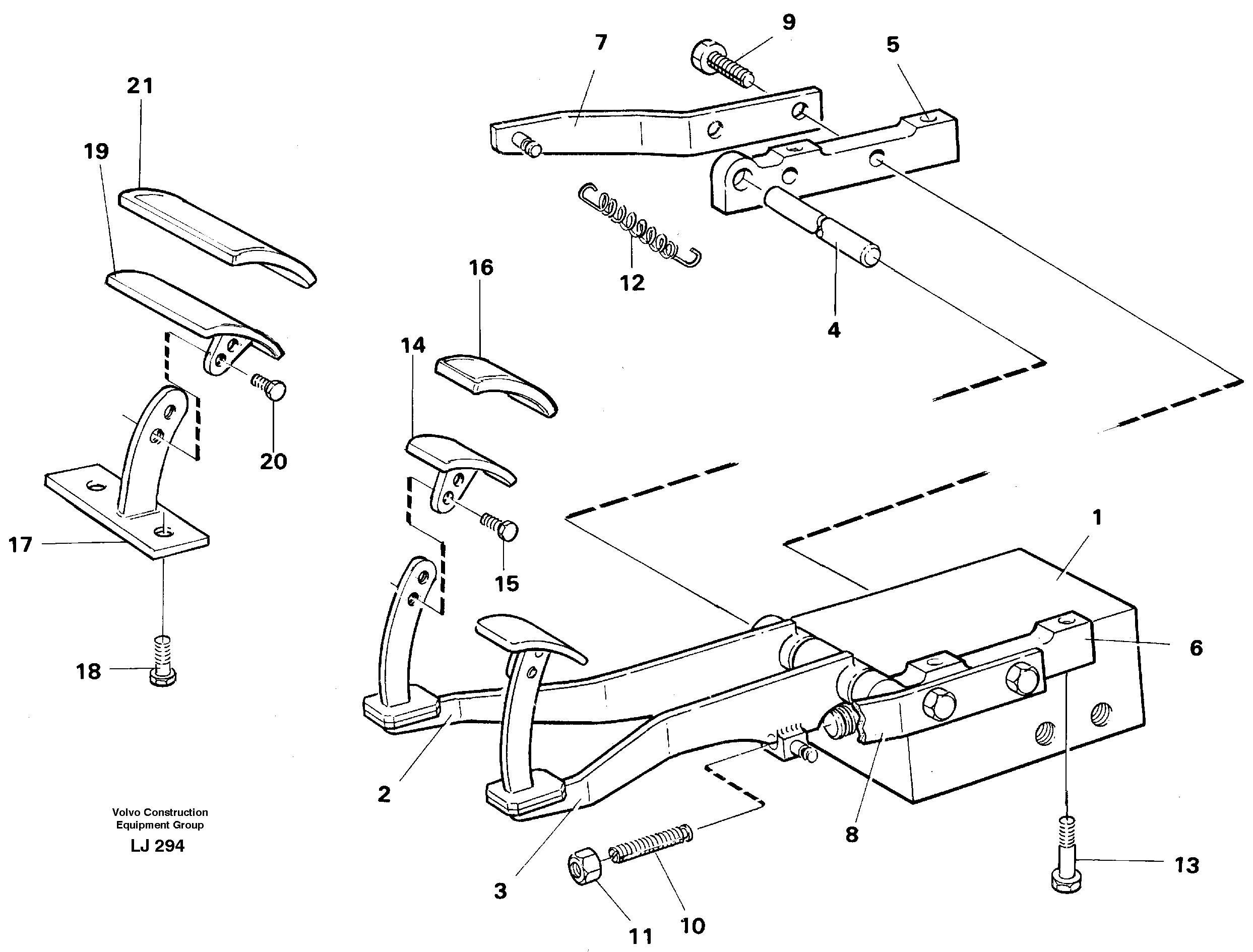 Pedal valve with foot rest — volvo parts diagram