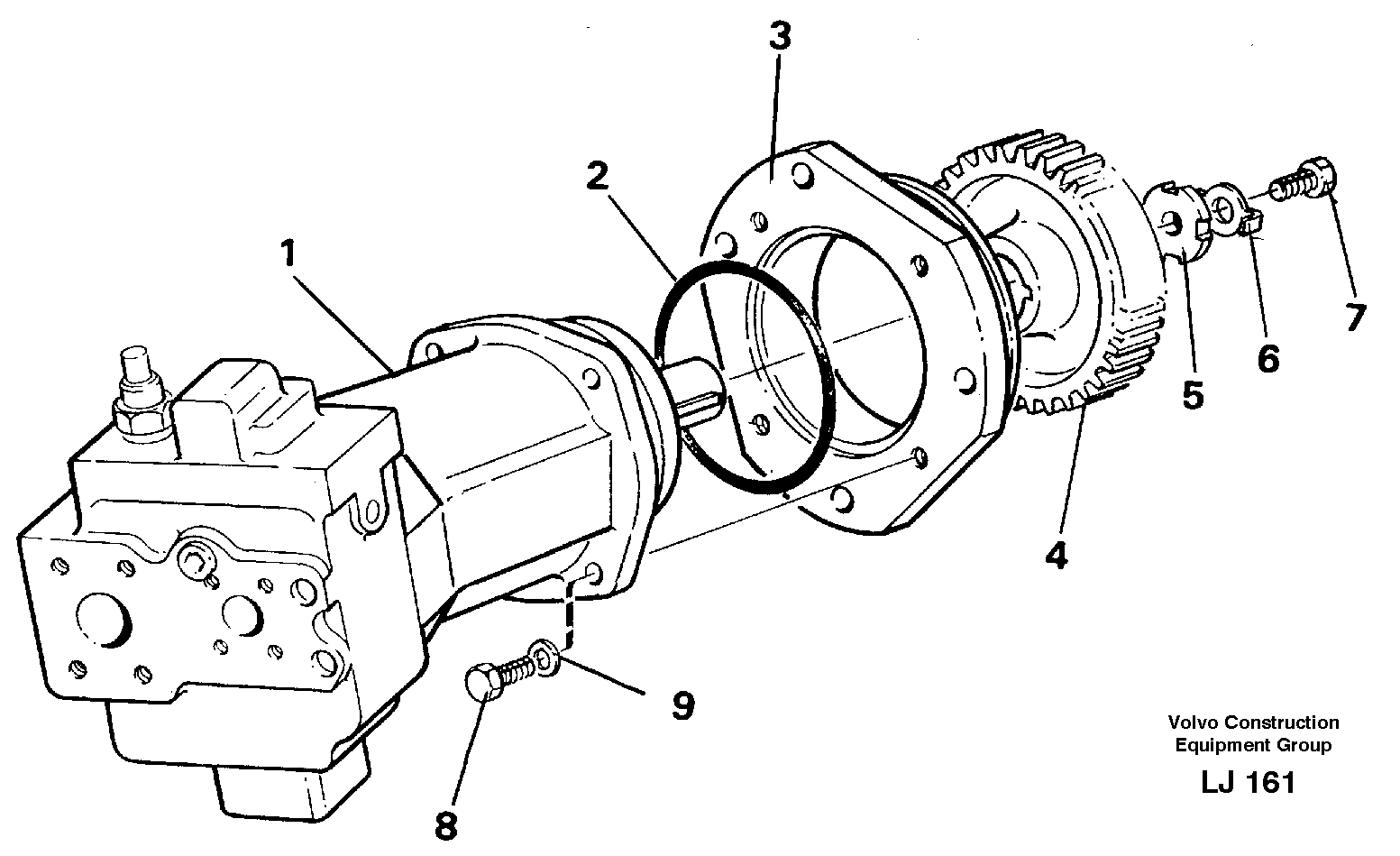 Hydraulic pumps P1/p2/p3 — volvo parts diagram