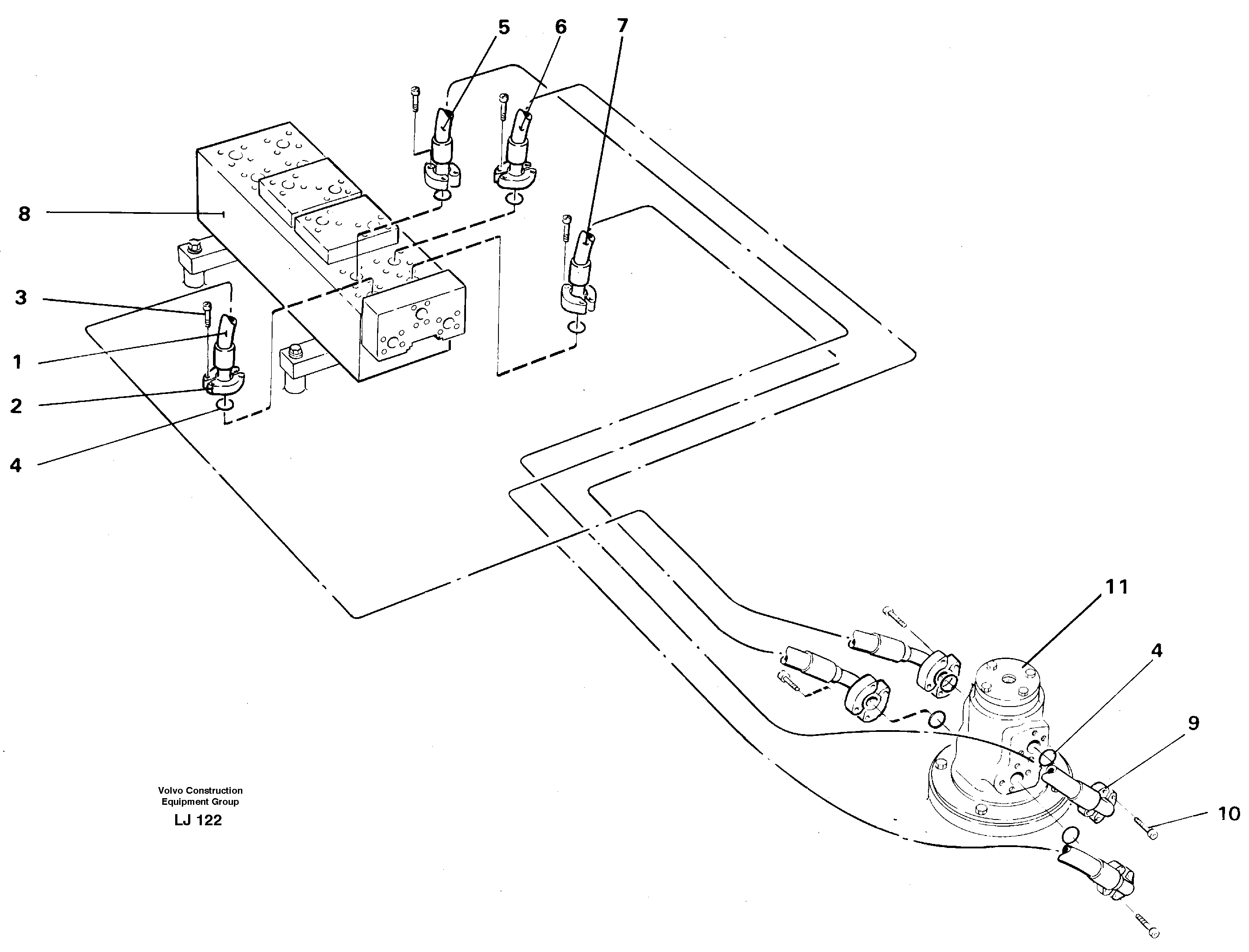 Hydraulic system crawler — volvo parts diagram