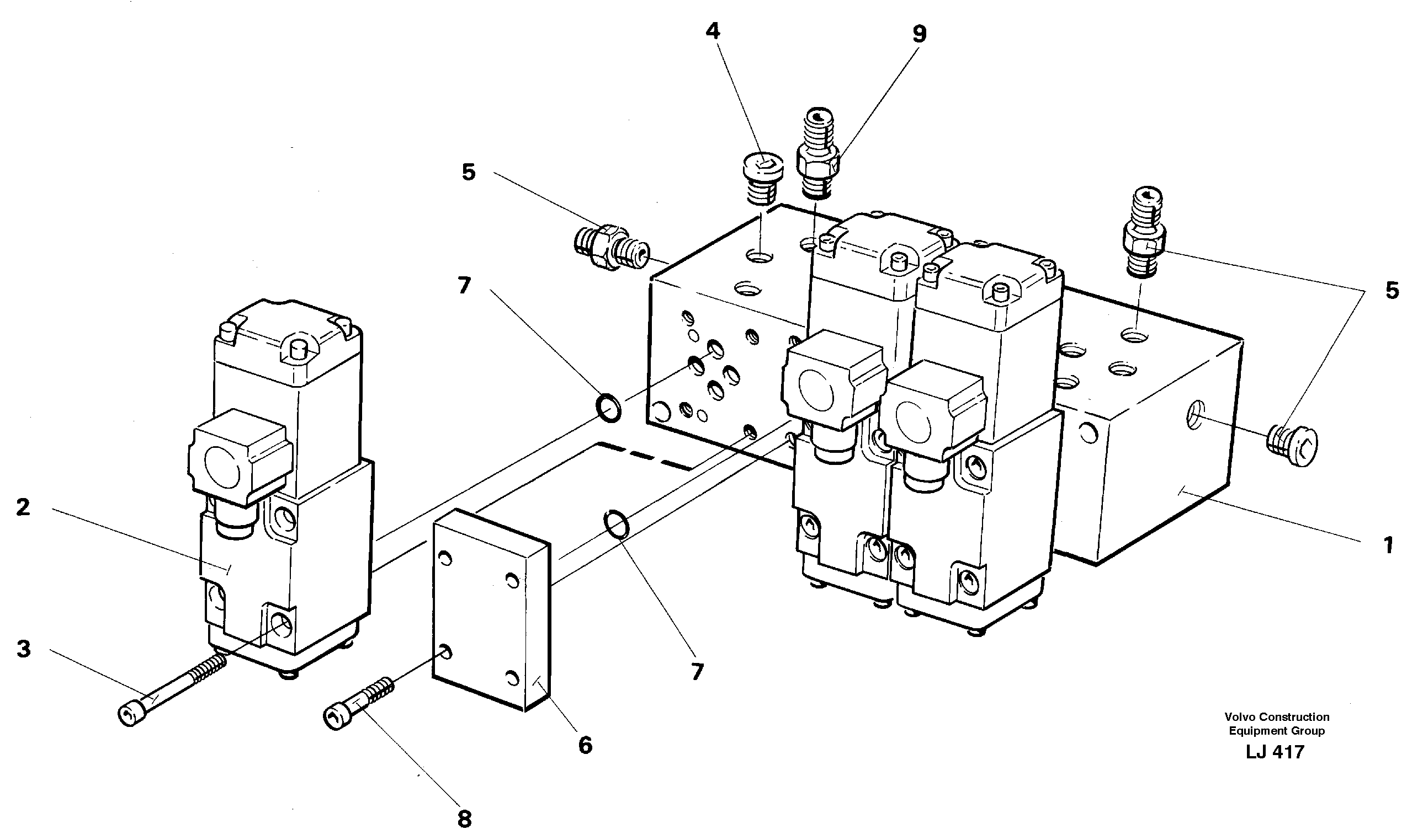 Electric valve block, extra — volvo parts diagram