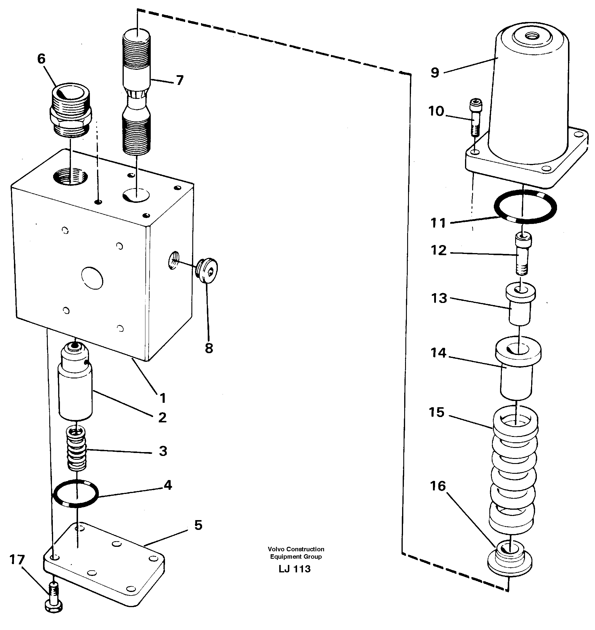 Hose rupture valve  14260953, 14260954, 14261001 — volvo parts diagram