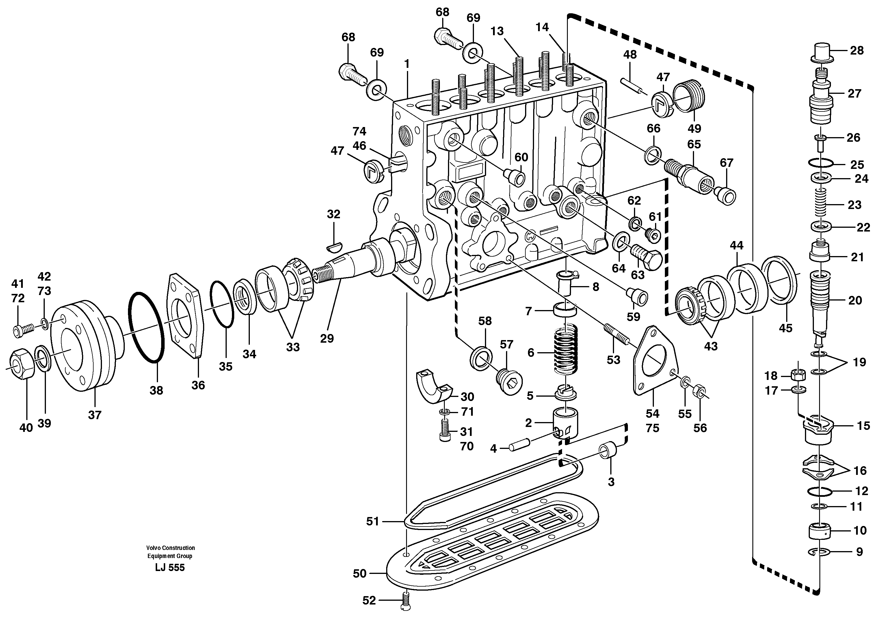 Injection pump — volvo parts diagram