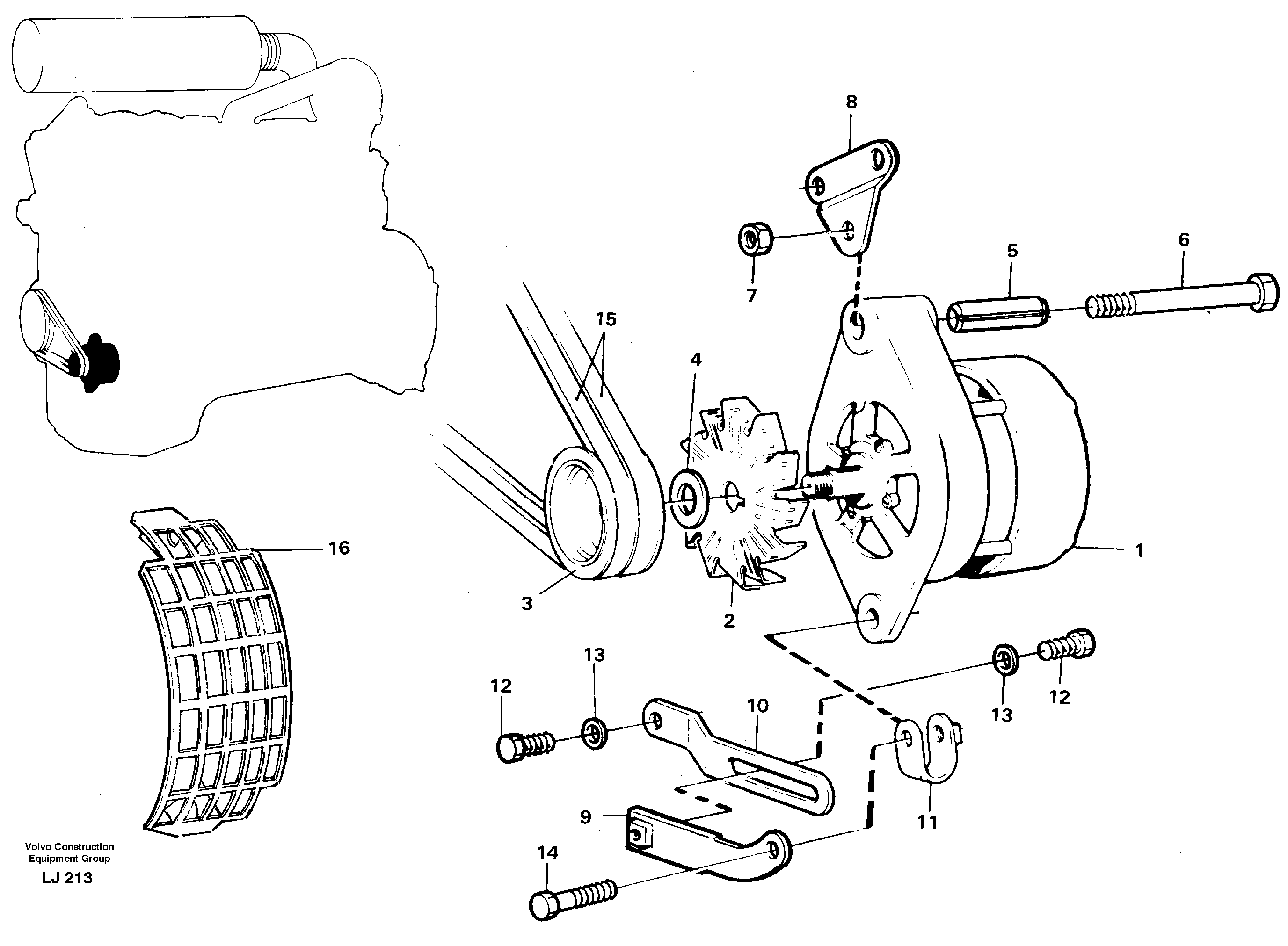 Alternator, assembly — volvo parts diagram