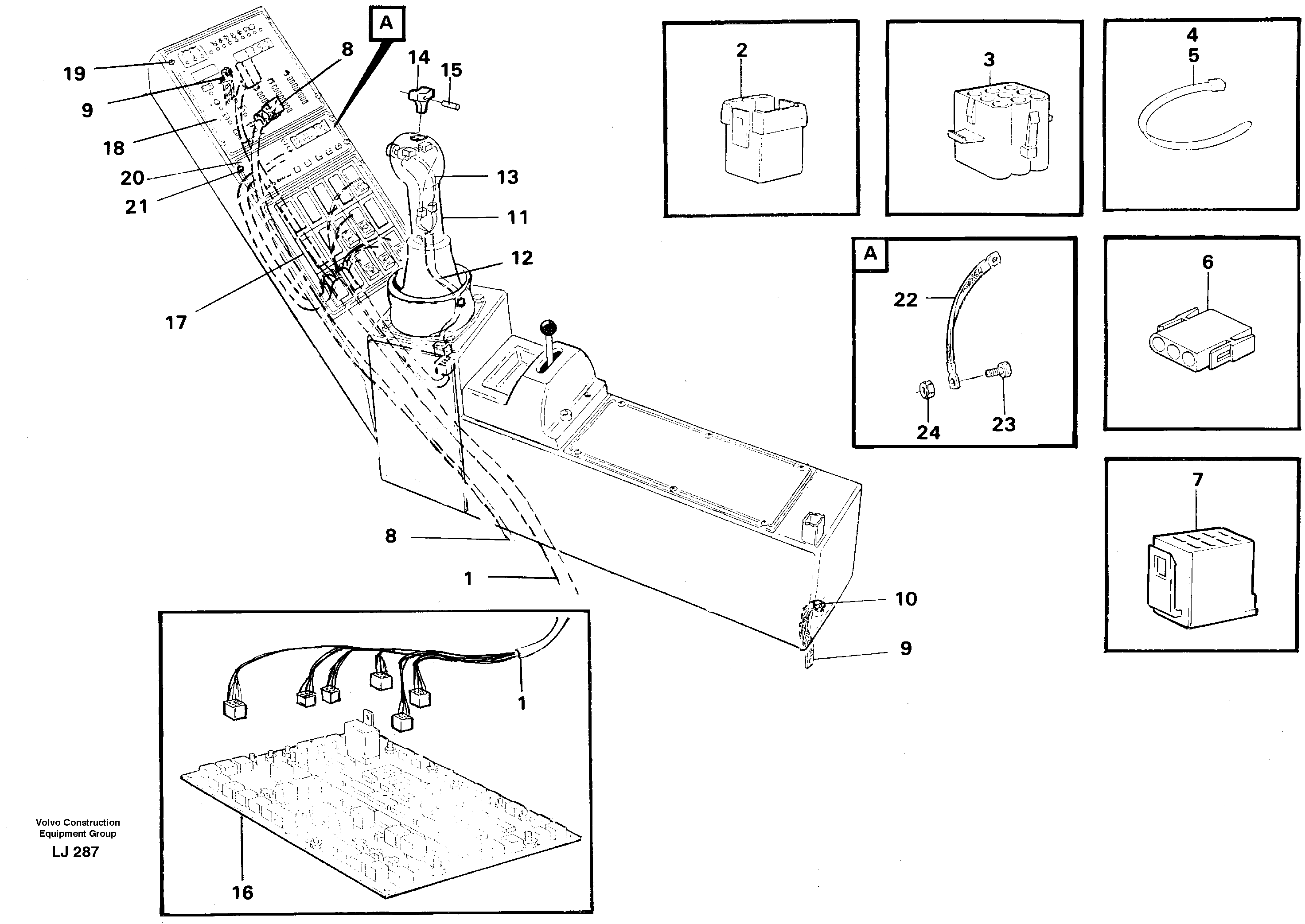 Cable harness, Side panel, Rh — volvo parts diagram