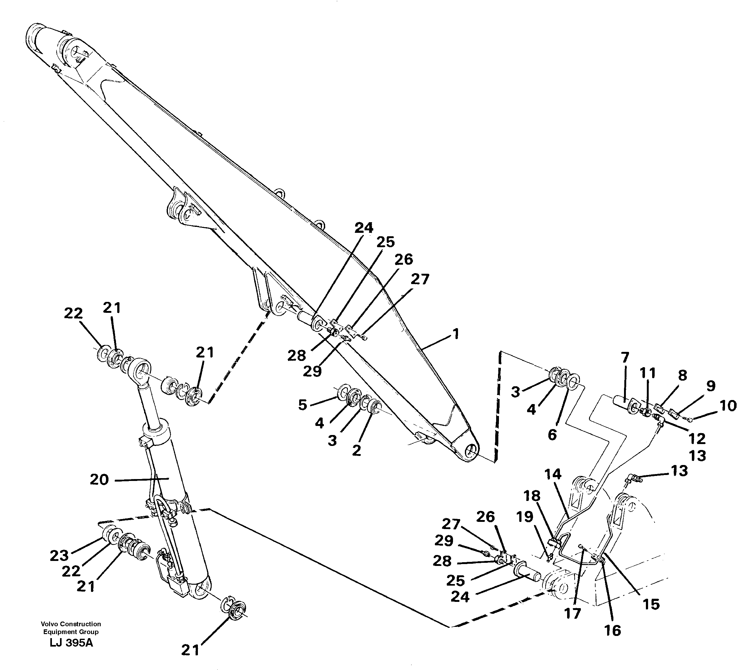 Materials handling equipmboom 6.0m, 6.75m. — volvo parts diagram