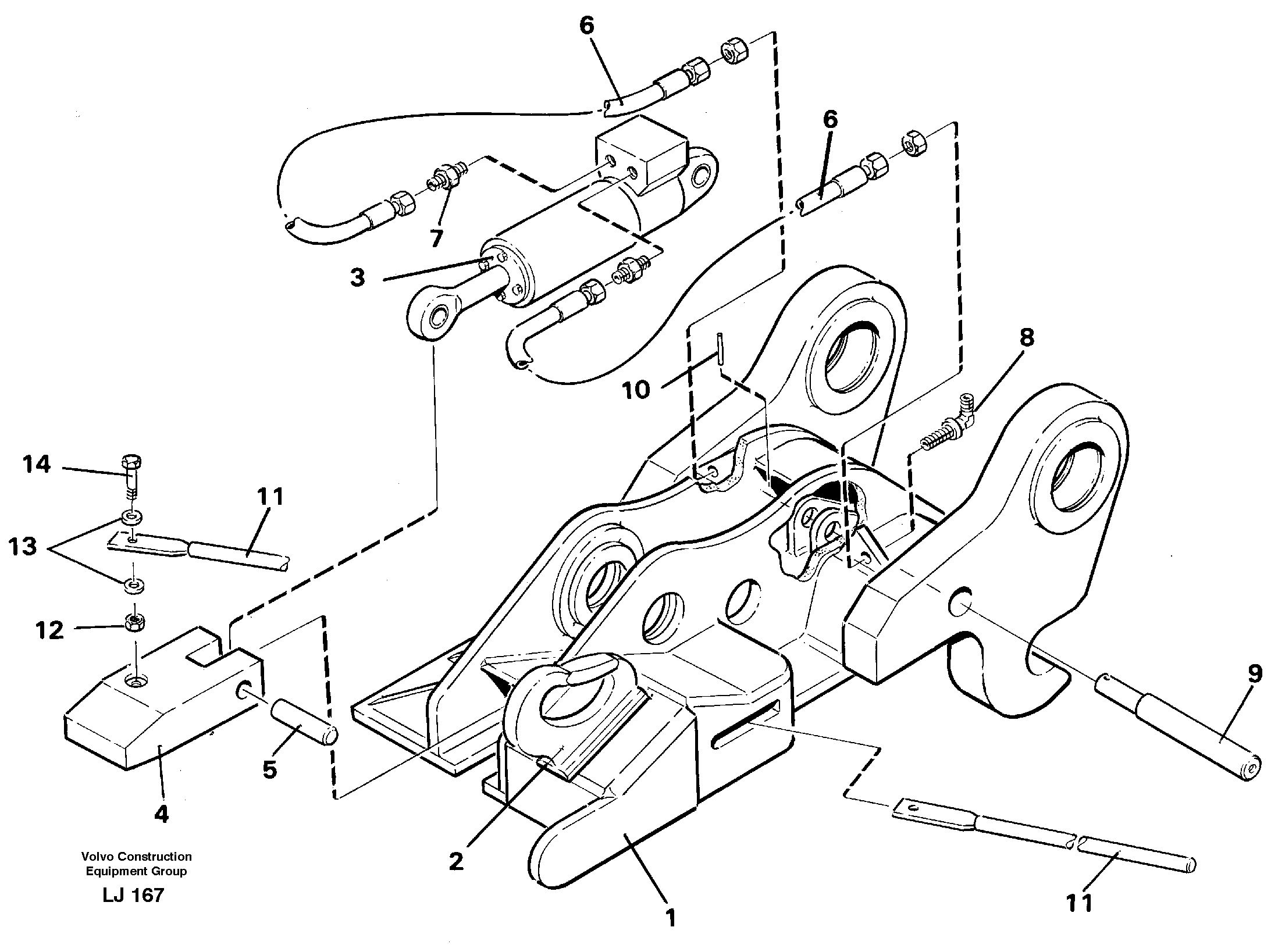 Quickfit, hydraulic  14255322 — volvo parts diagram