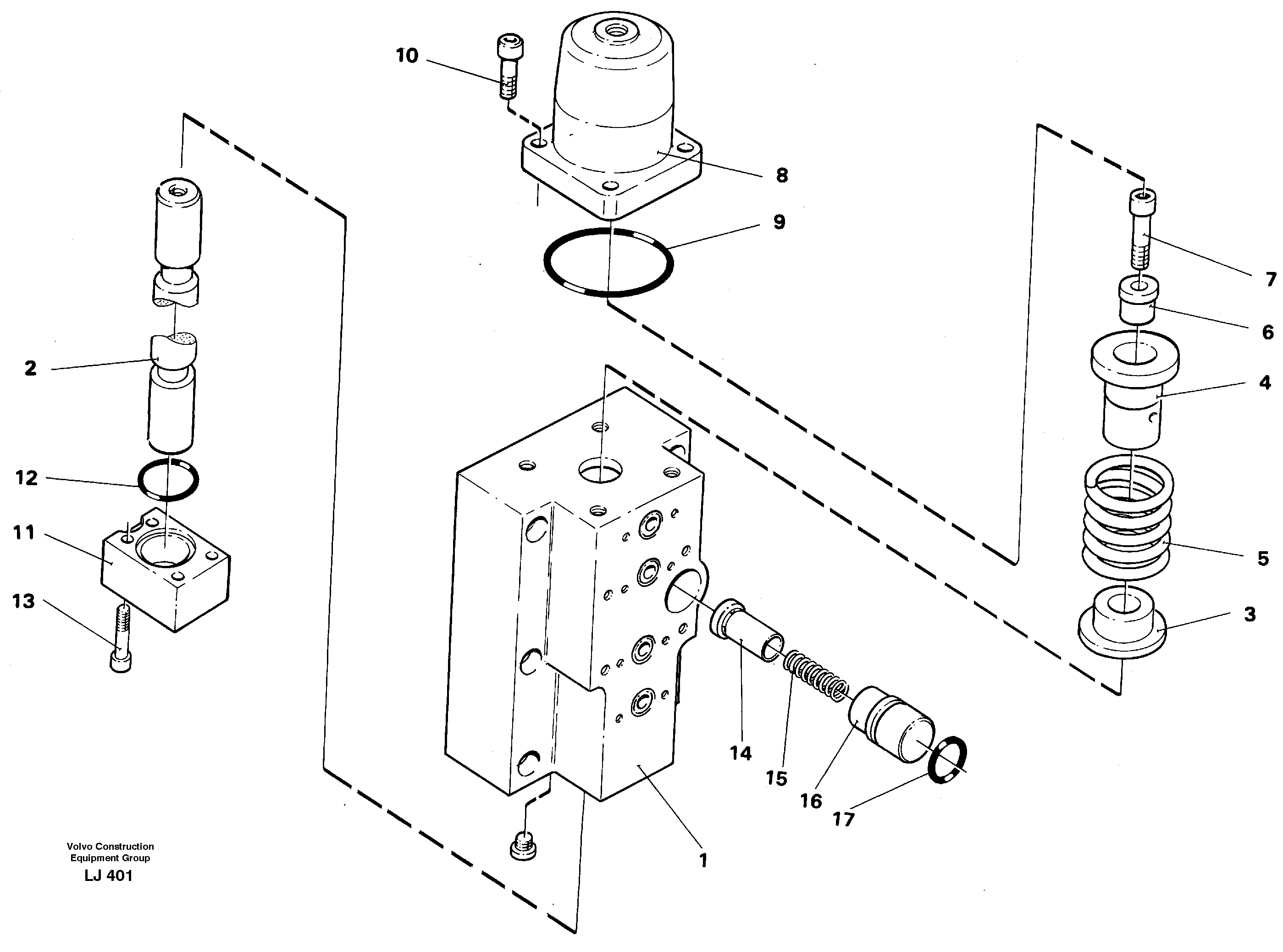 Four-way valve — volvo parts diagram