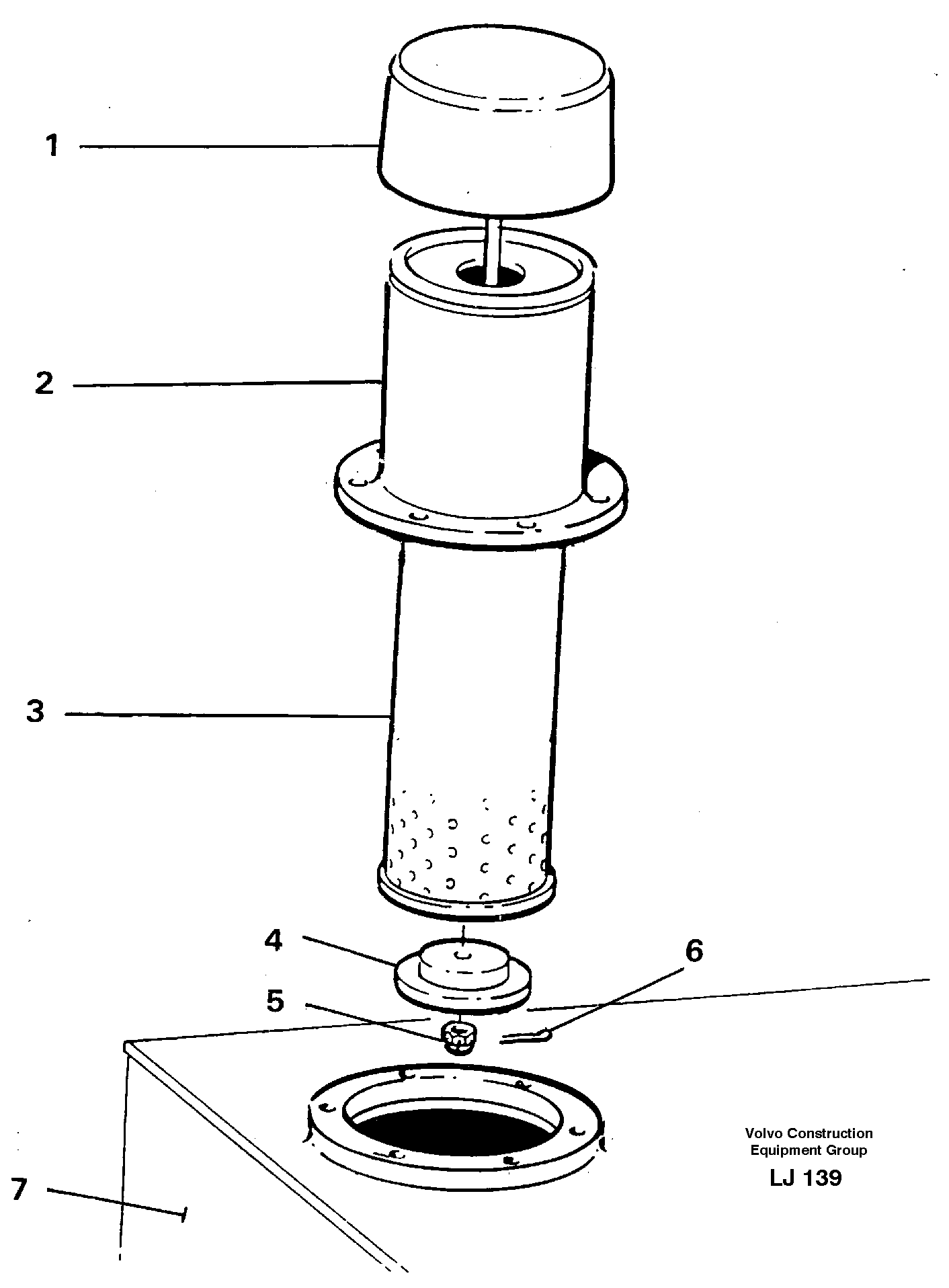 Air filter retainer — volvo parts diagram