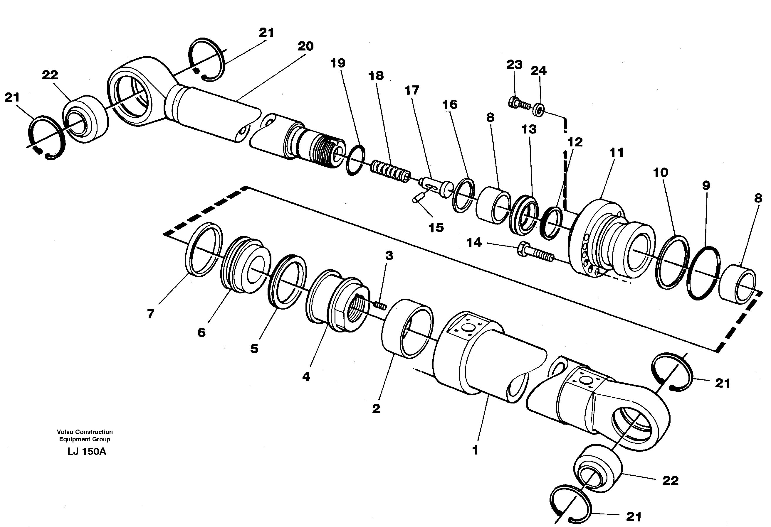 Bucket cylinder — volvo parts diagram