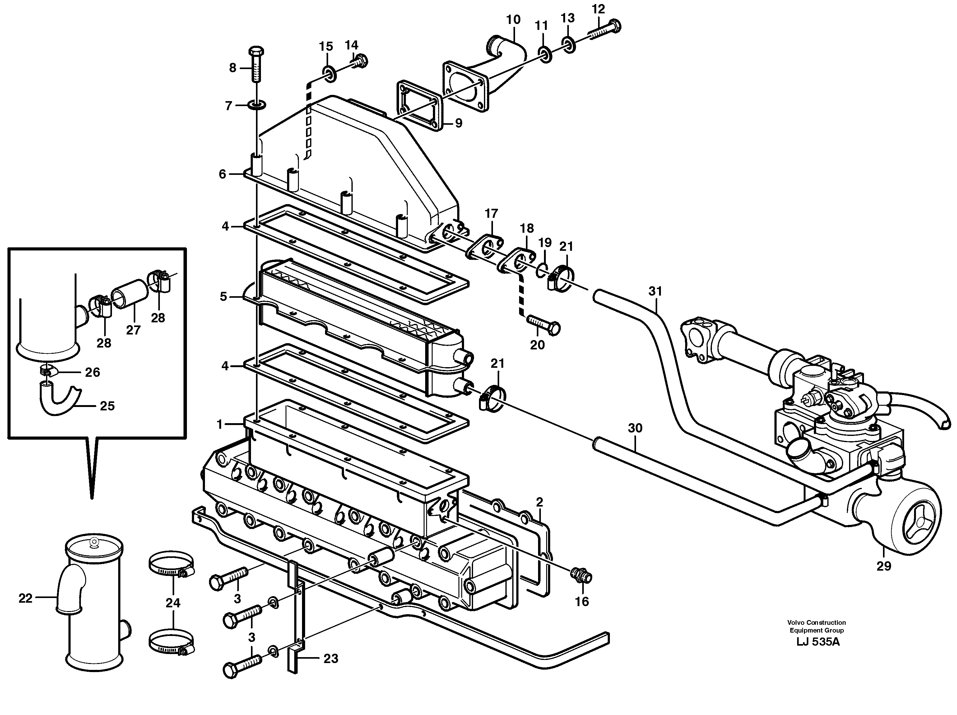 Intercooler — volvo parts diagram