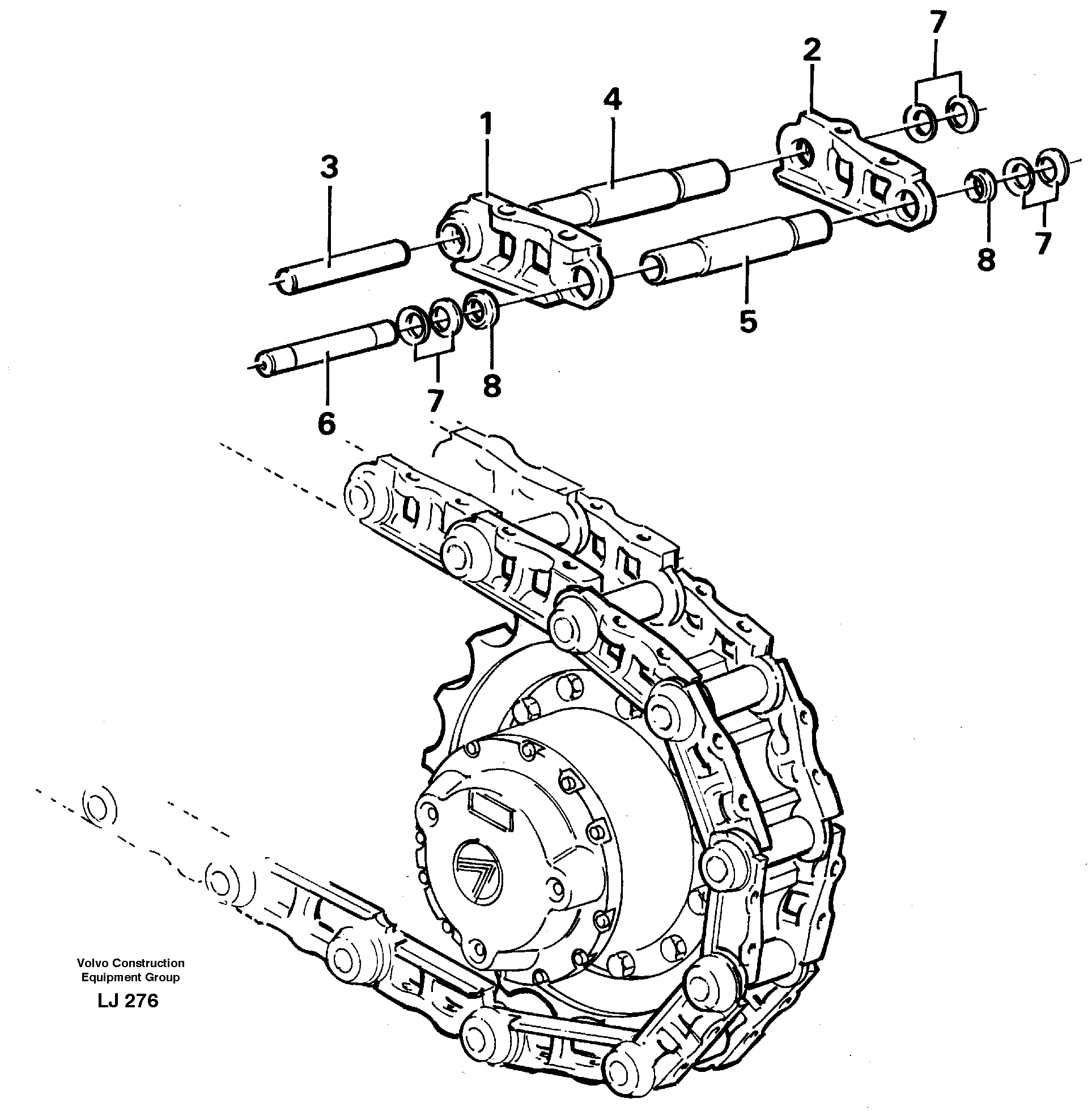 Track chain — volvo parts diagram