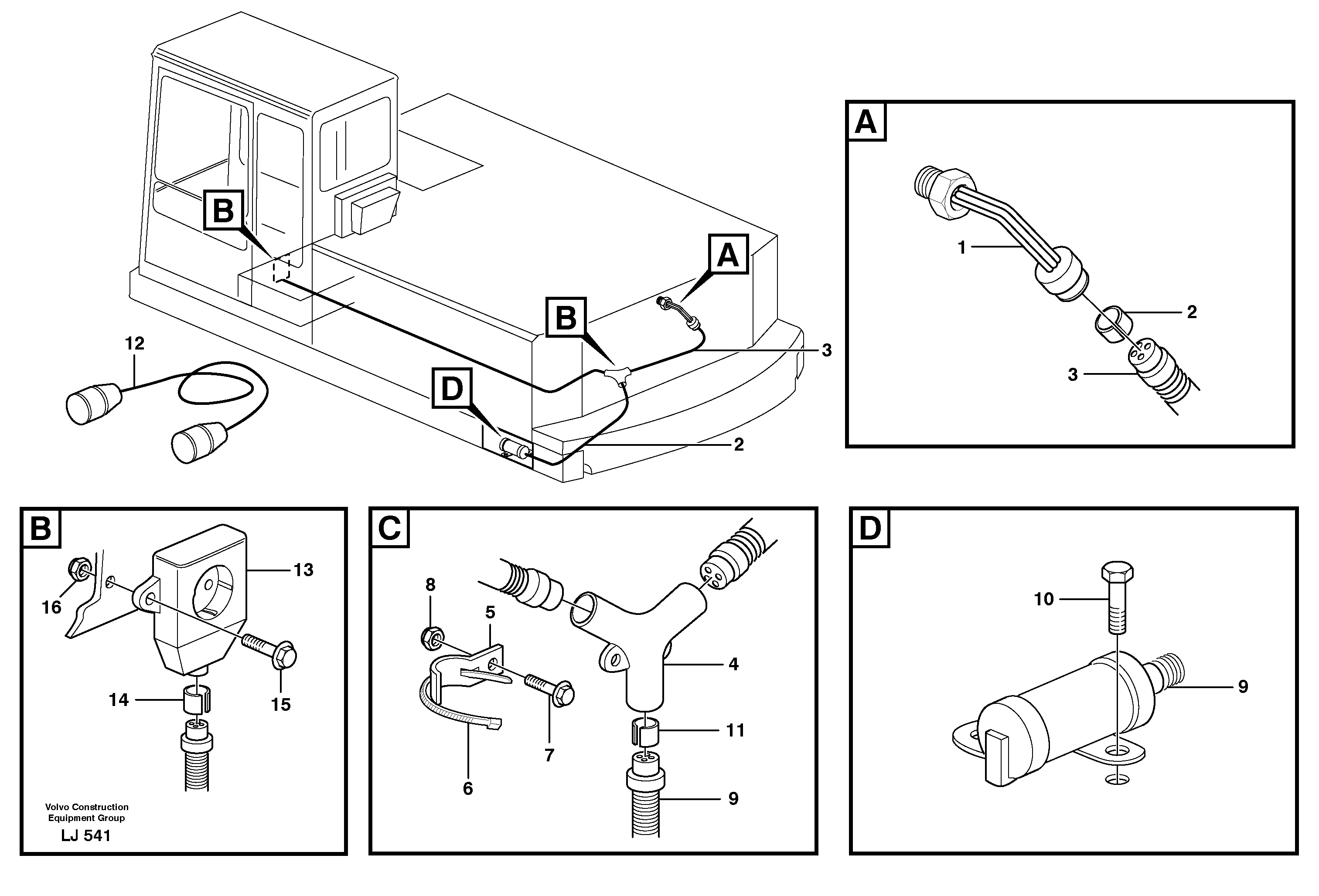 El.engine heater  14255254 — volvo parts diagram