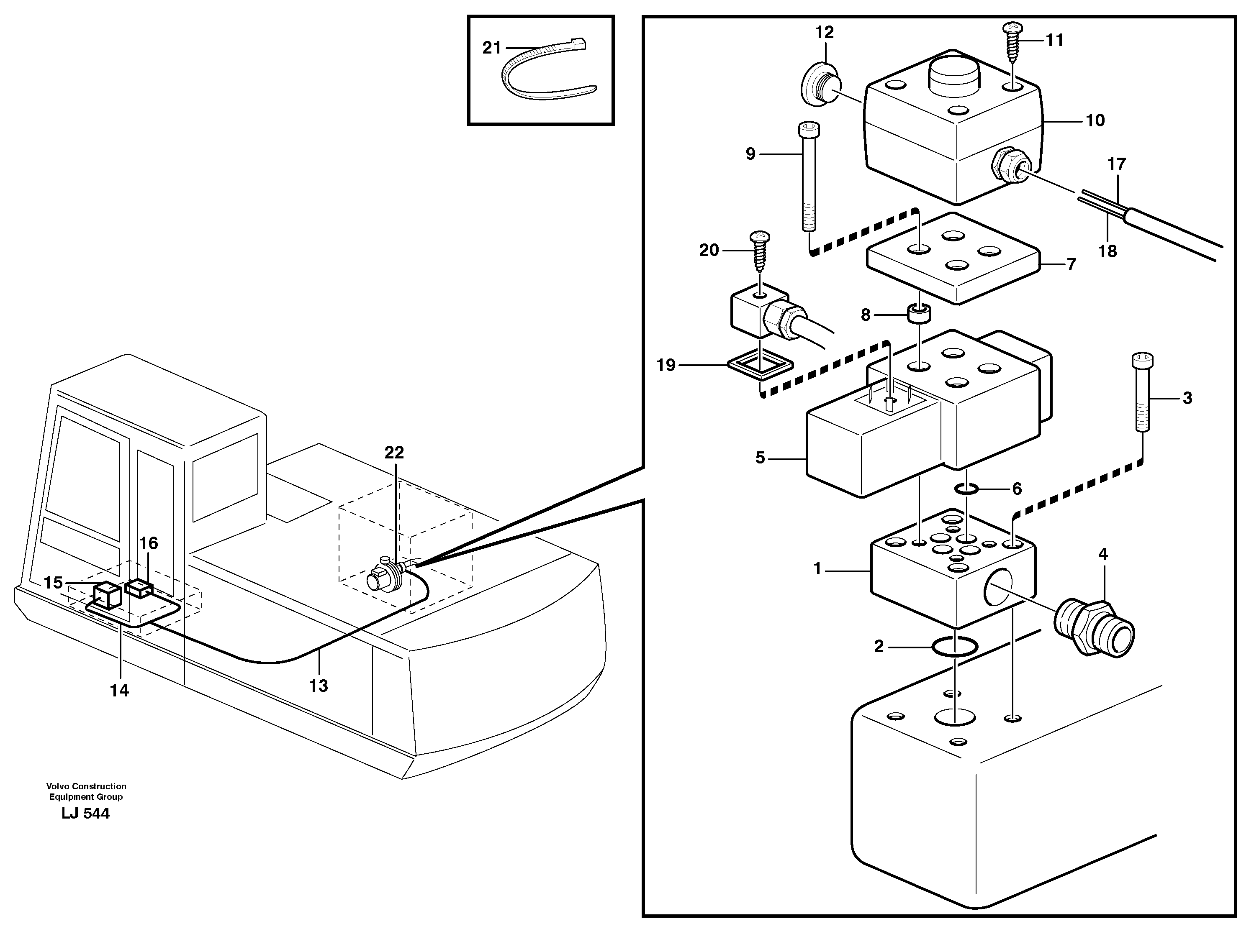 Overfilling guard  14259798 — volvo parts diagram