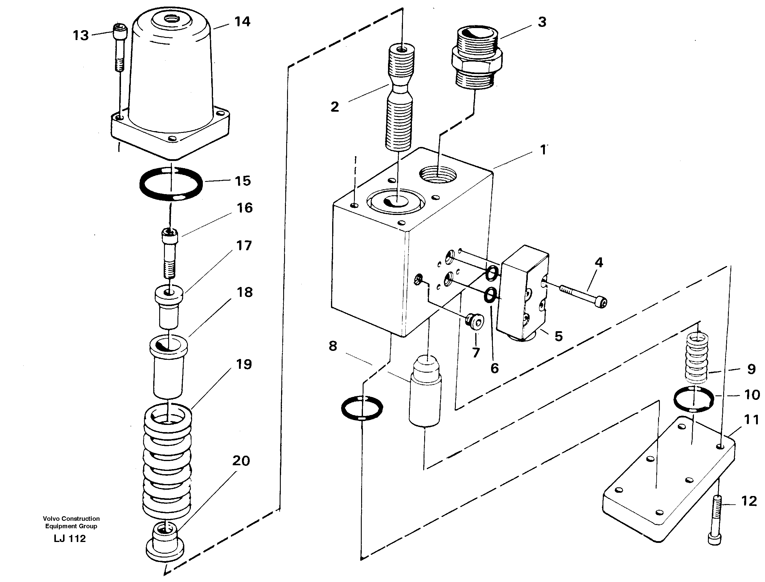 Overcenter valve  14261001 — volvo parts diagram