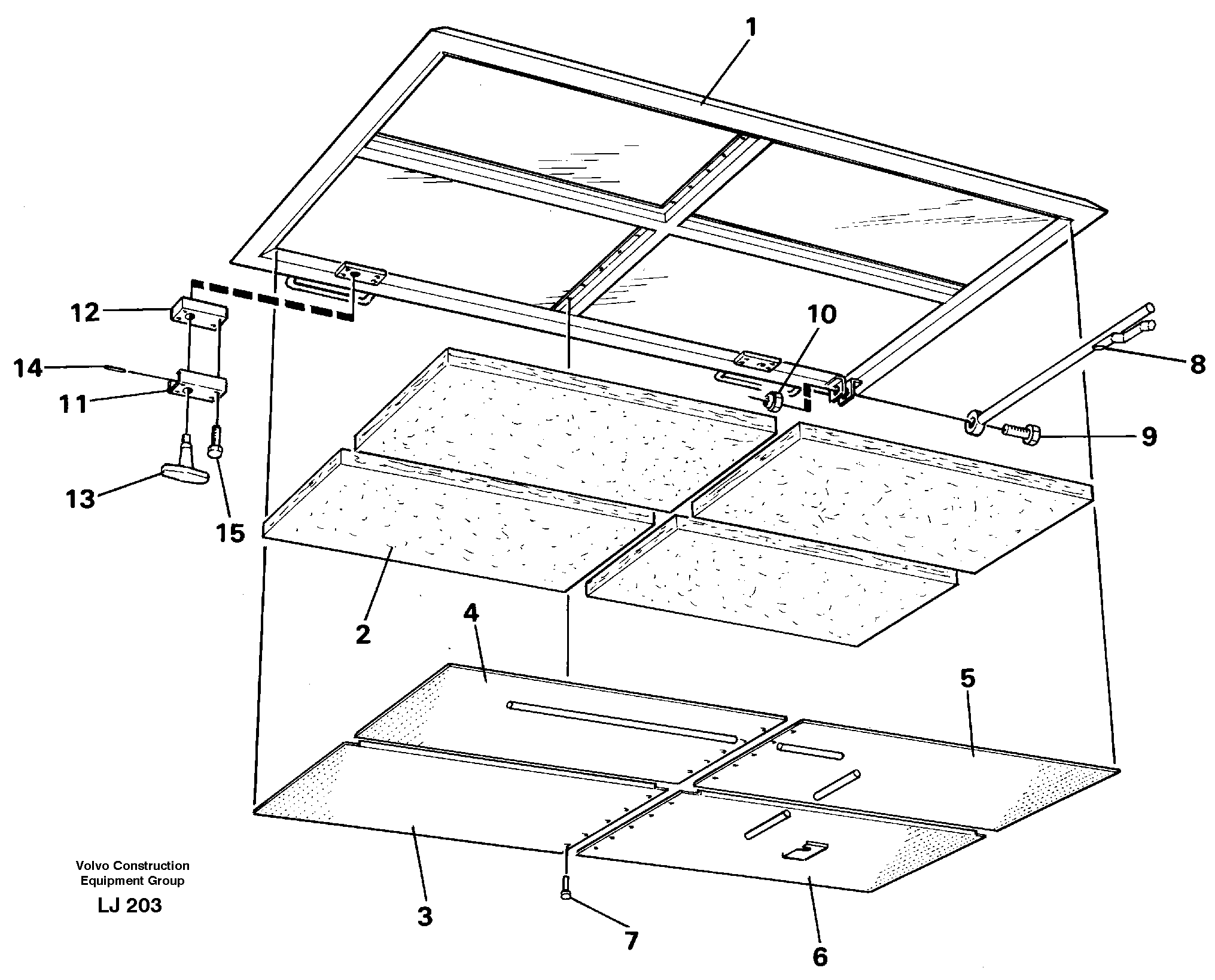 Hutch over engine — volvo parts diagram