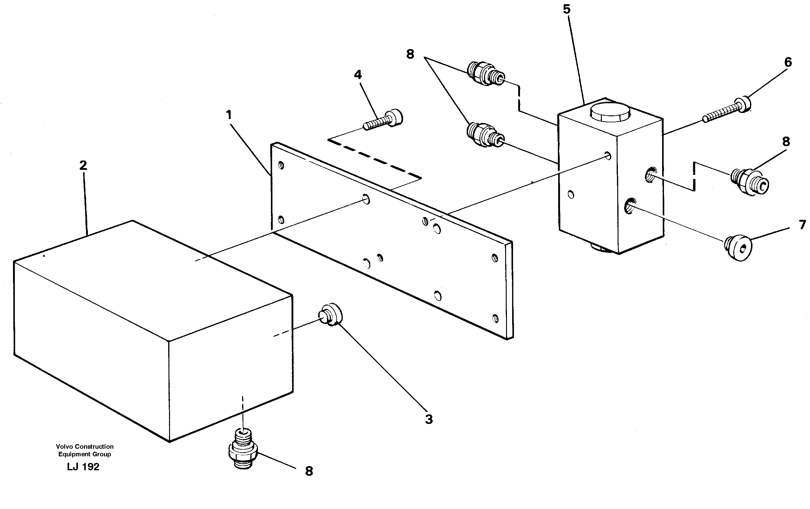 Control block, travel/servo — volvo parts diagram
