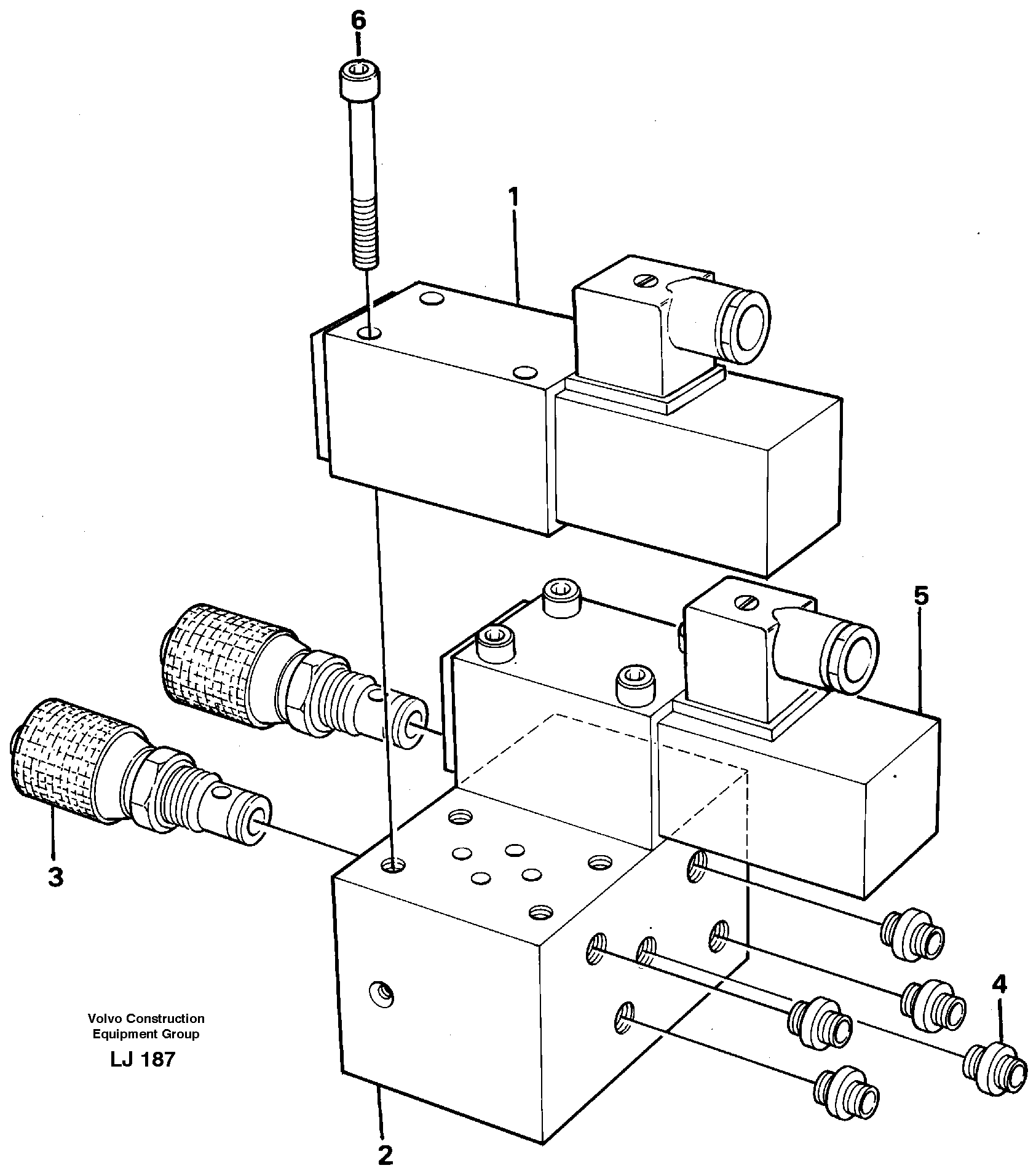 Control block for end position damp — volvo parts diagram