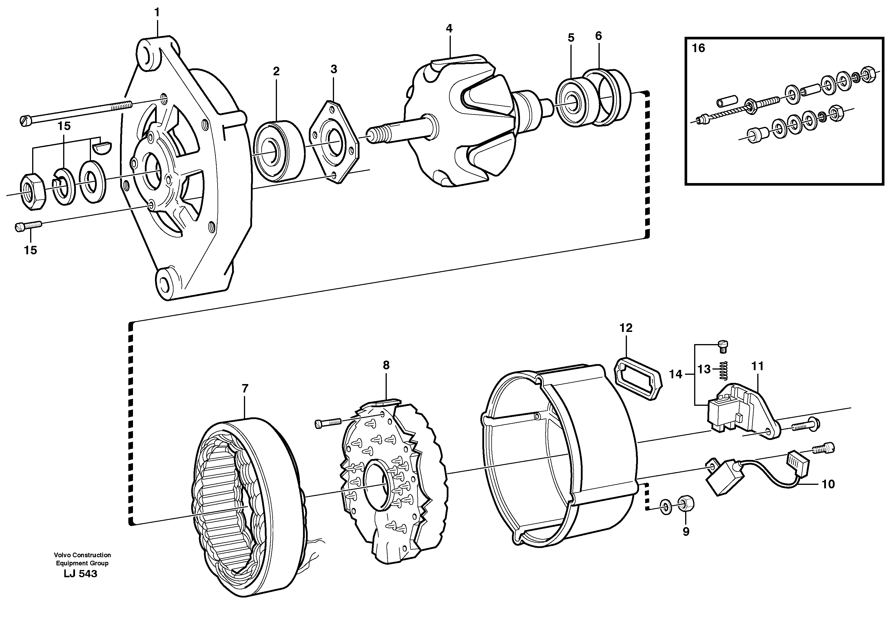 Alternator, 80a  14259280 — volvo parts diagram