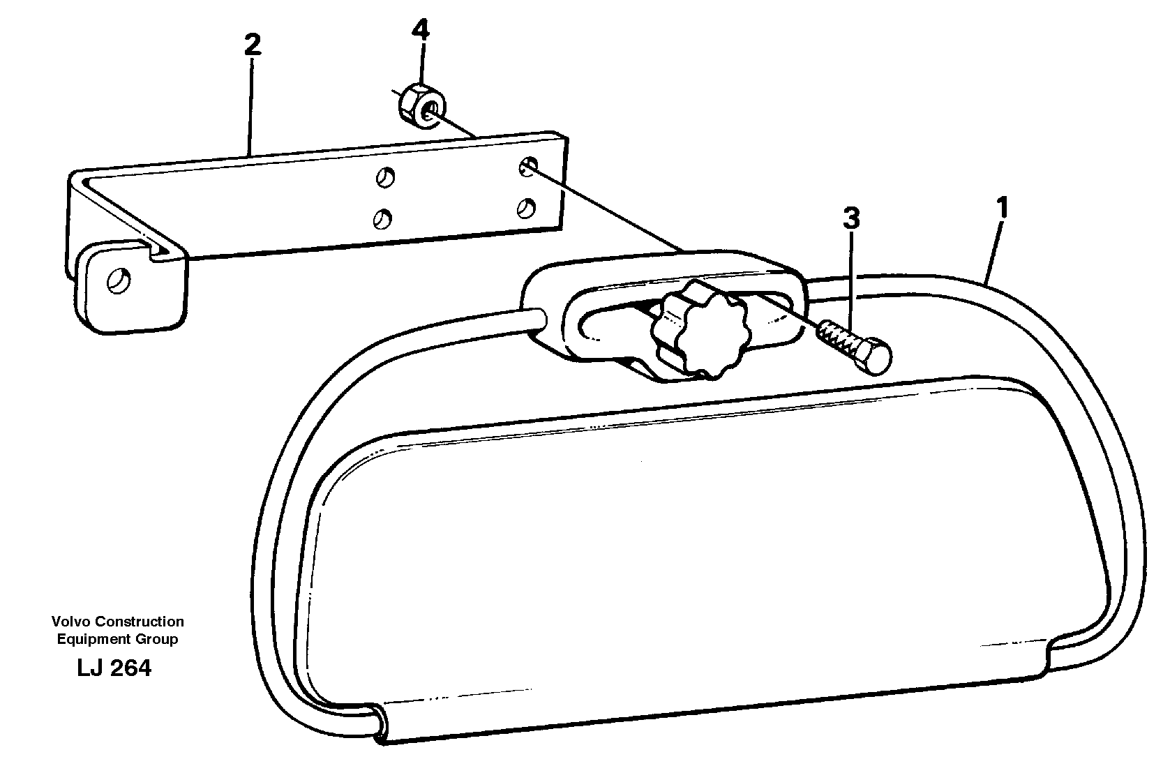 Sun visor  14247059 — volvo parts diagram