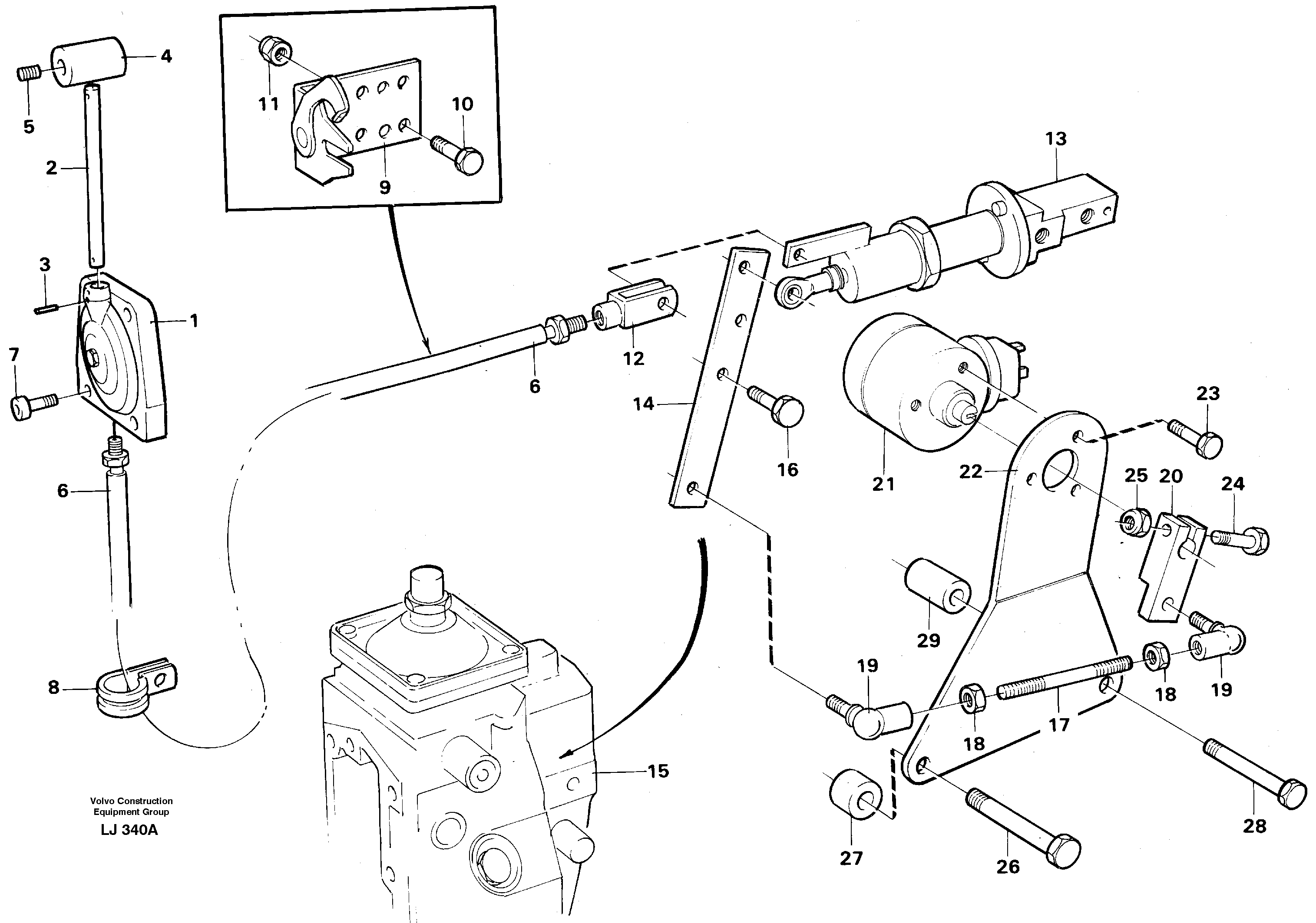 Throttle control — volvo parts diagram